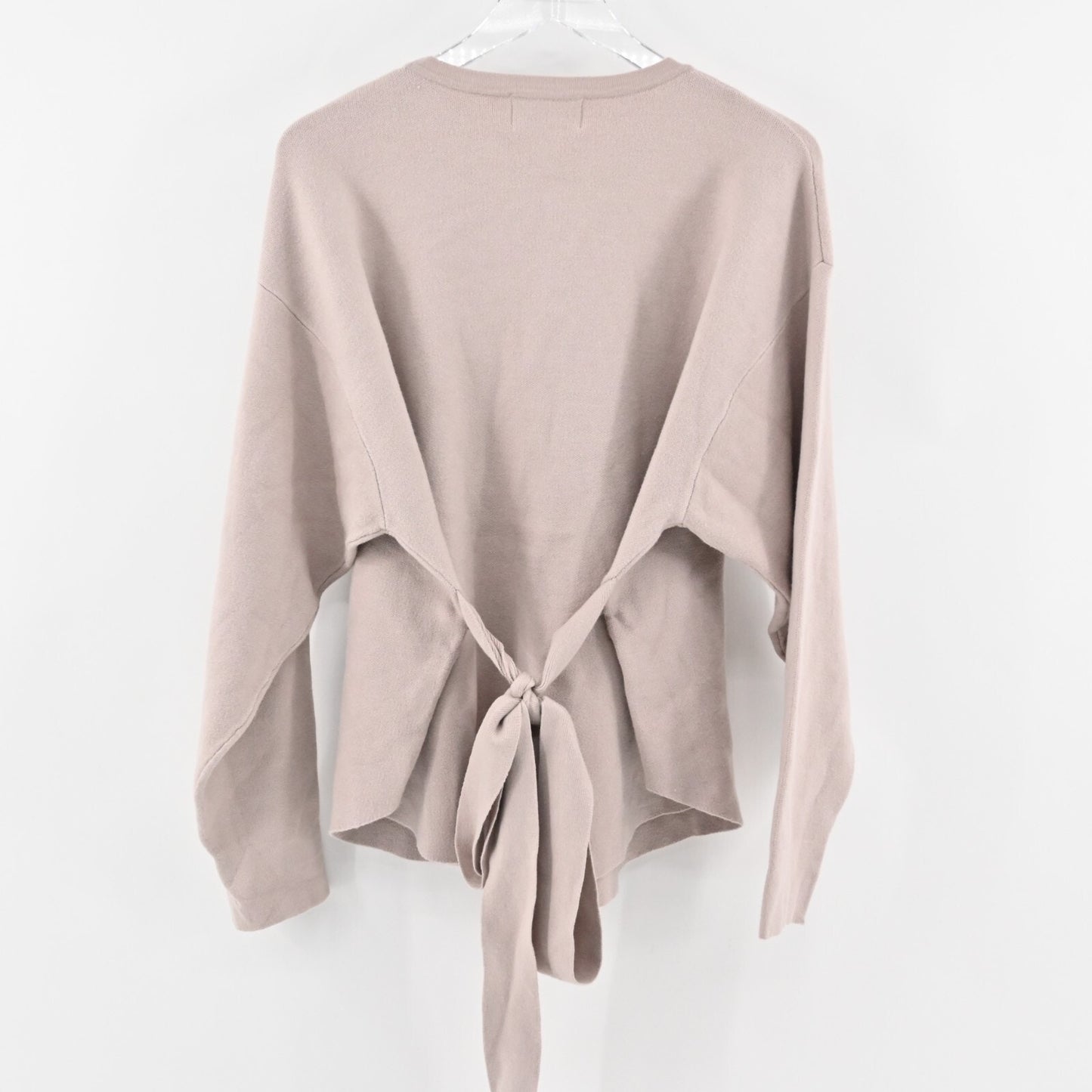MODERN CITIZEN Sweater Womens Size XL Nara Tie Front Knit Top Blush Quiet Luxury