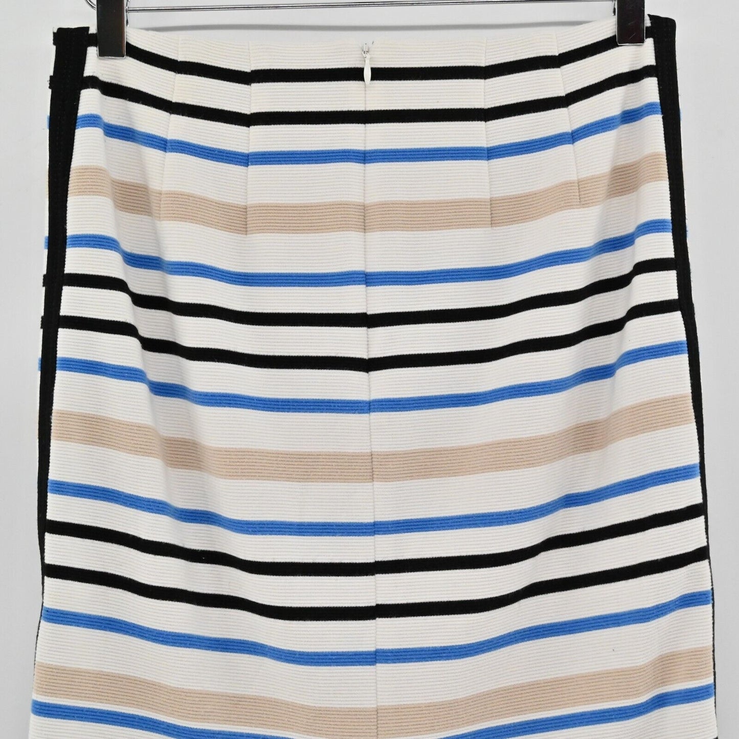 WHBM Skirt Womens Sz 2 Ponte Multi Stripe Pencil Knee Length Corpcore Office