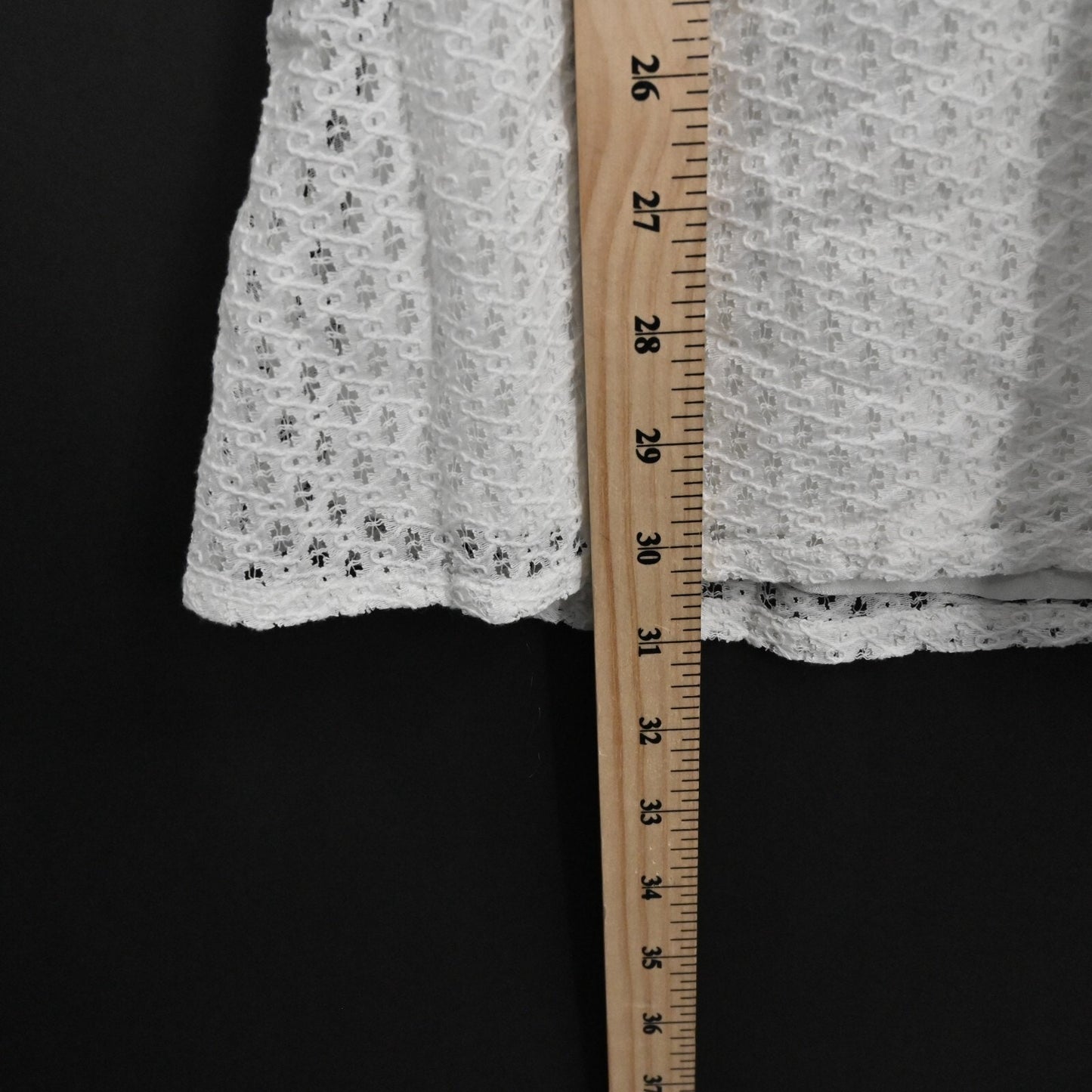 BCBGENERATION Dress Size 0 White Eyelet Cotton Skater Tie Shoulders Bridal NEW