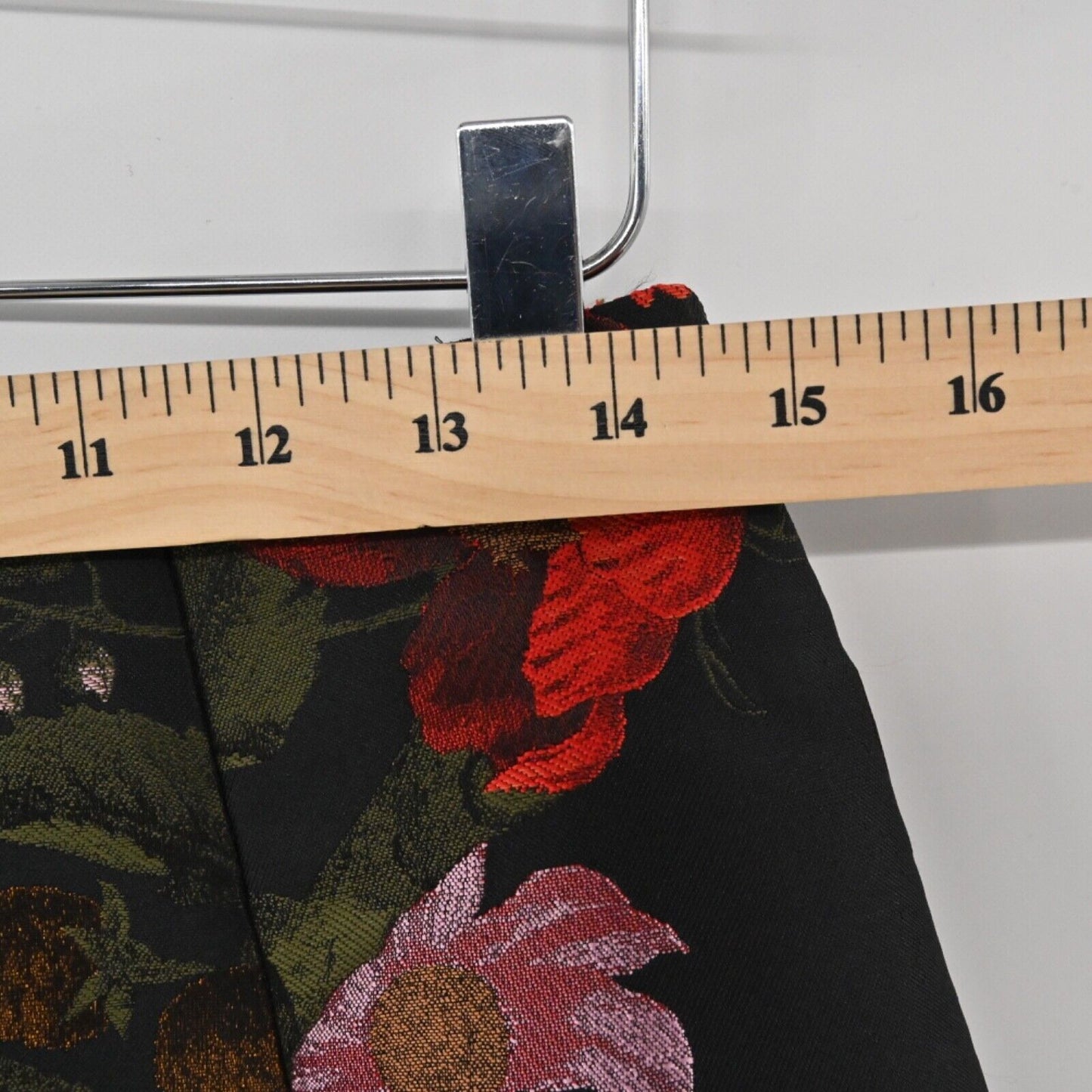 HUTCH Skirt Womens Size S Black Floral Jacquard Mini A Line Flare ANTHROPOLOGIE