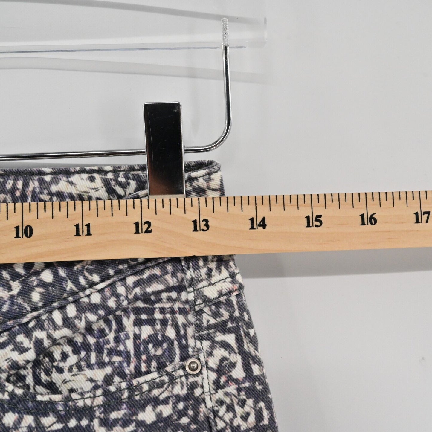 IRO Jeans Womens Size 24 Abstract Geometric Print Skinny Leg Pant Low Rise