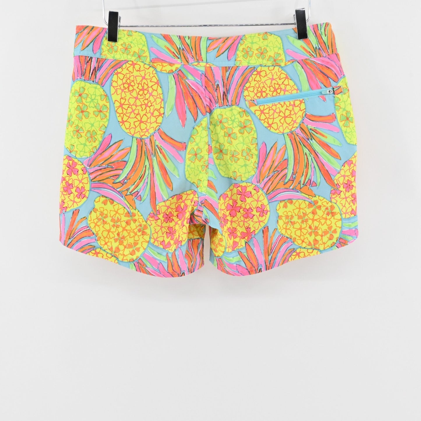 CHUBBIES Swim Trunks Mens Size M The Hooligans Multi Neon Pineapple Print Lined
