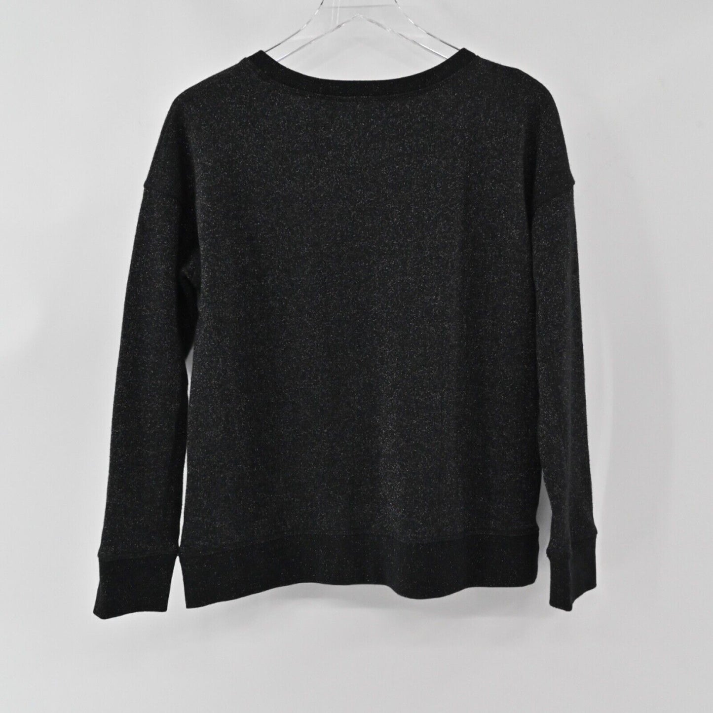 AMERICAN EAGLE Sweater Womens Size M Black Shimmer Cotton Blend Sweatshirt Style
