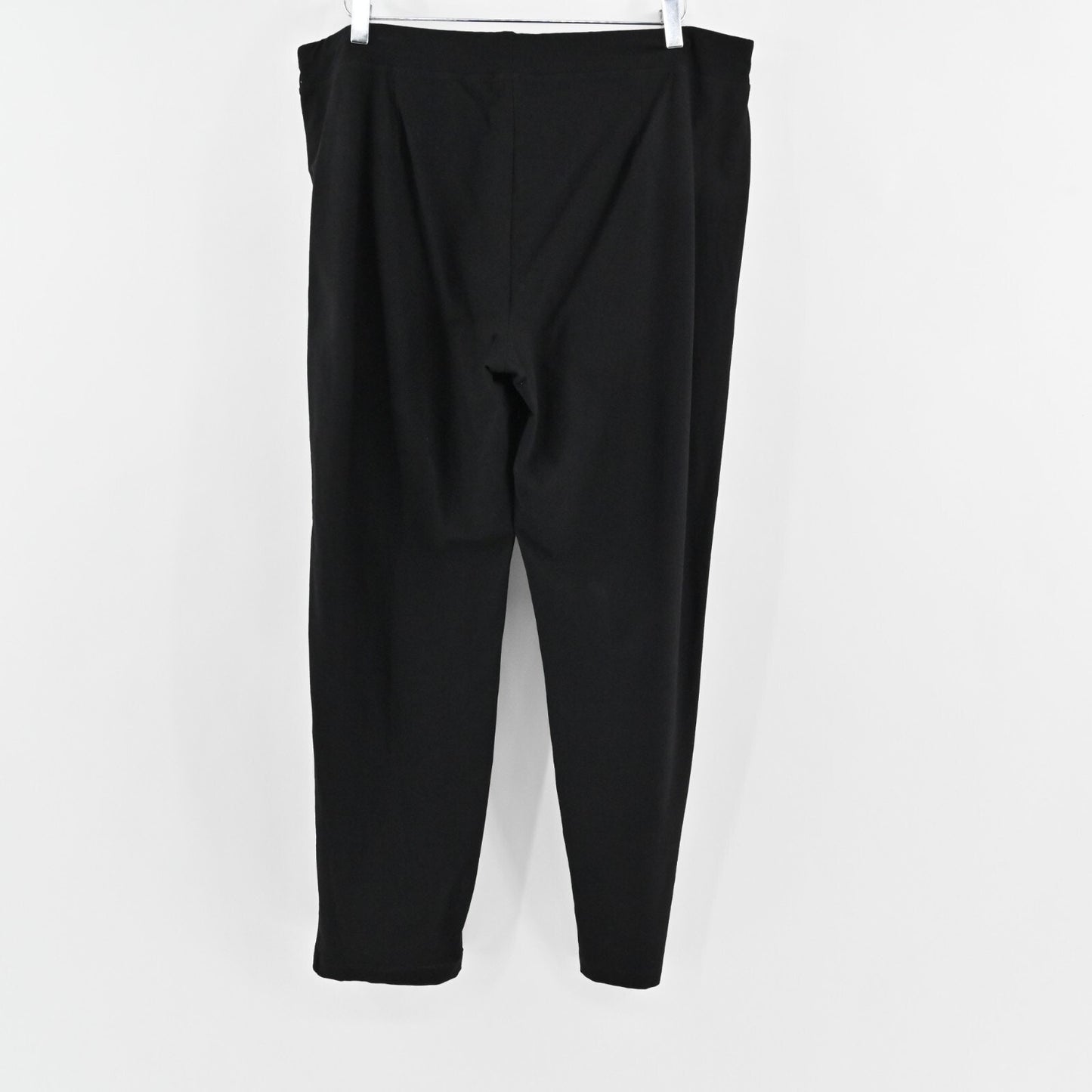 EILEEN FISHER Pants Womens Sz XL Black Pull On Straight Leg High Rise Minimalist