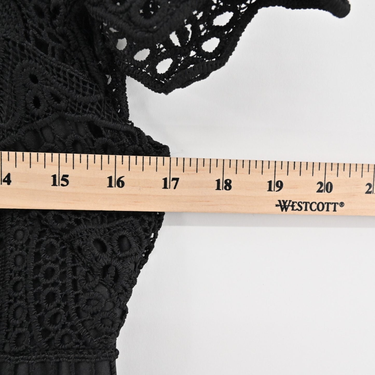 WHBM Dress Size 2 Black Embroidered Lace Fit Flare Whimsigoth Victorian Office