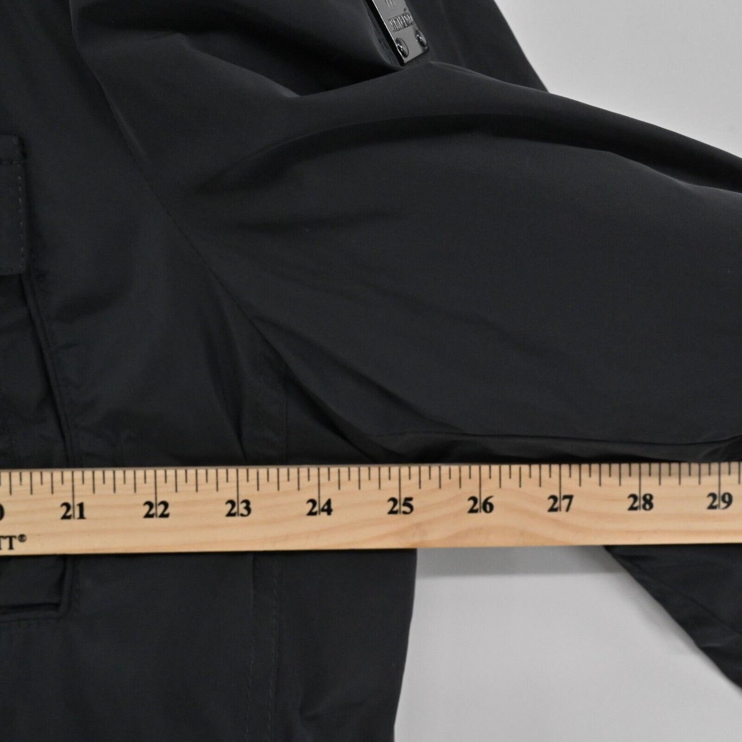 HETREGO Jacket Mens Size 58 Long Sleeve Black Zip Button Double Layer NEW
