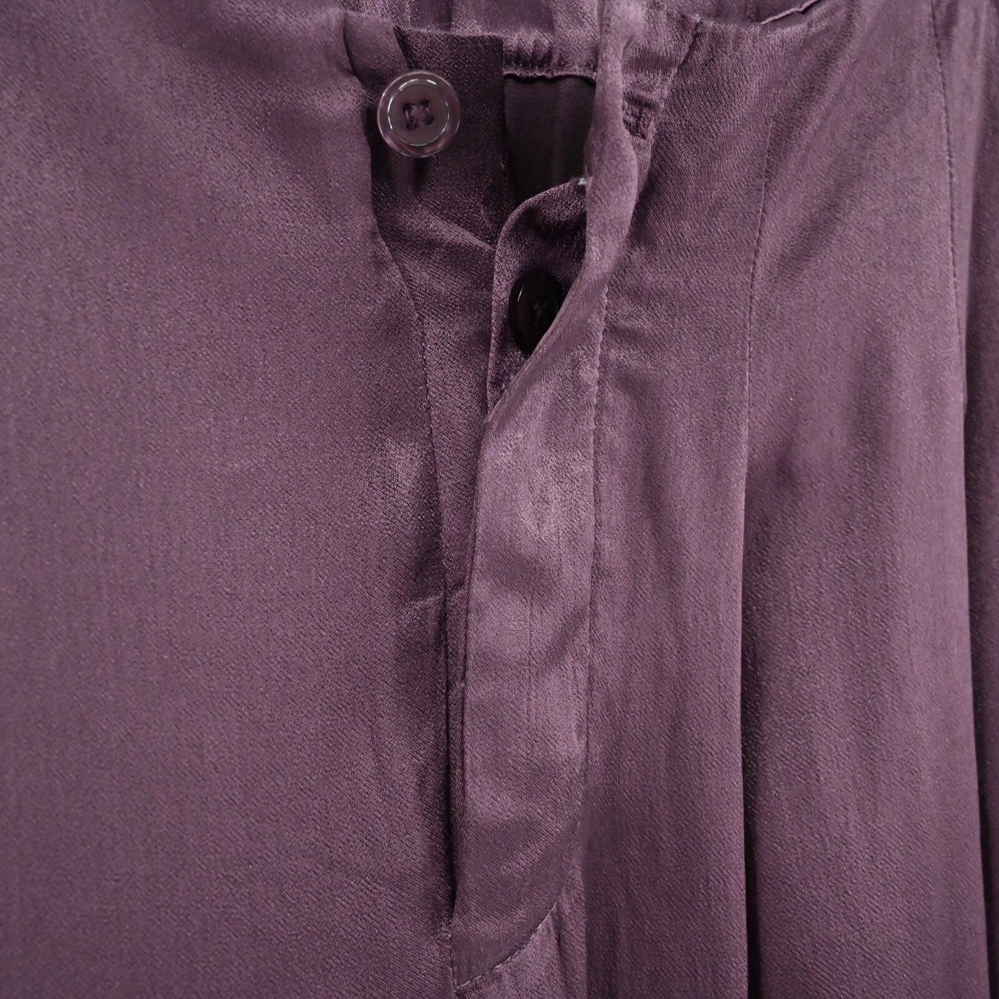 YOUNG FABULOUS BROKE Womens Wide Leg Pants Size S Plum Pleated Flowy High Rise