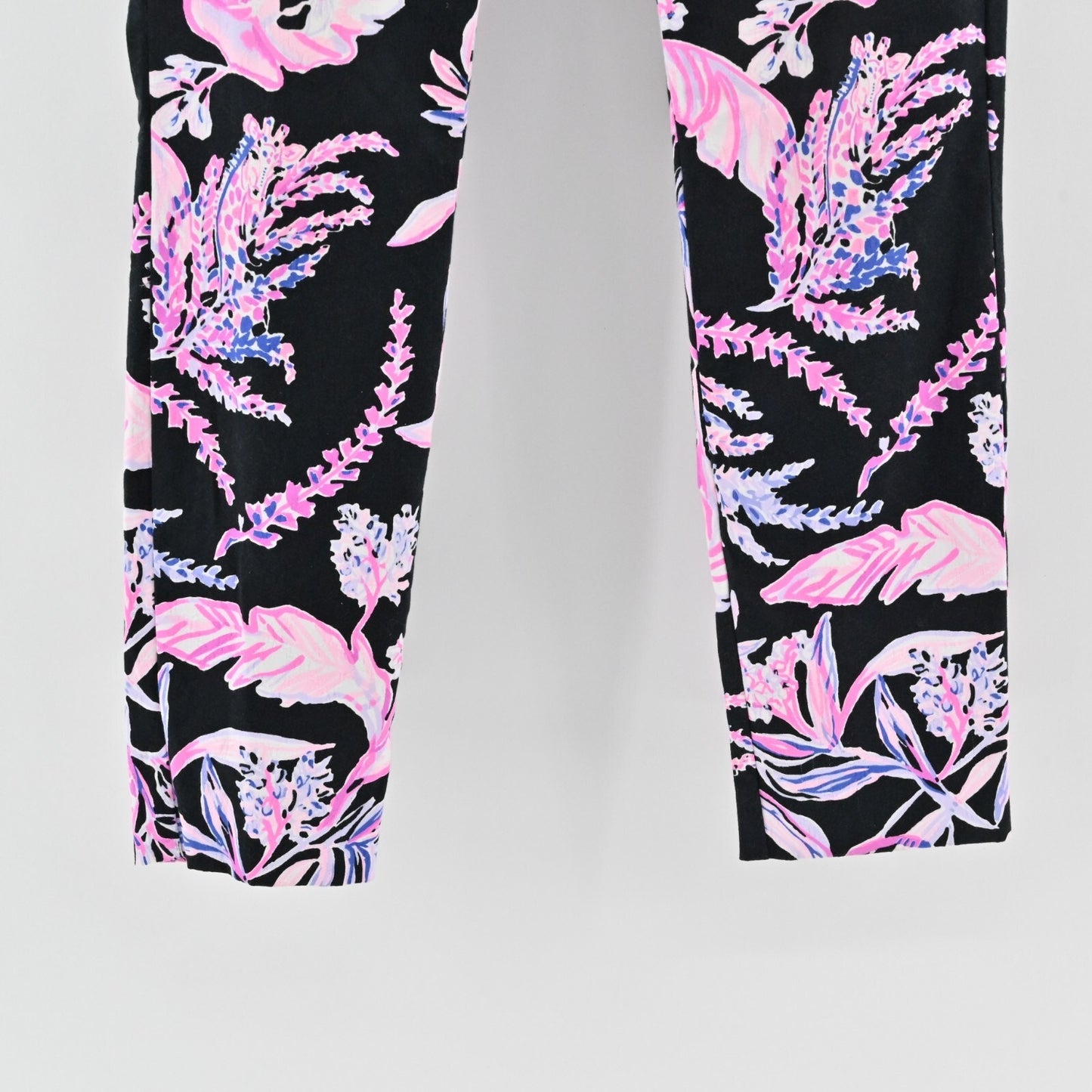 LILLY PULITZER Womens Kelly Pants Size 00 Skinny Ankle Onyx Wild Within Print