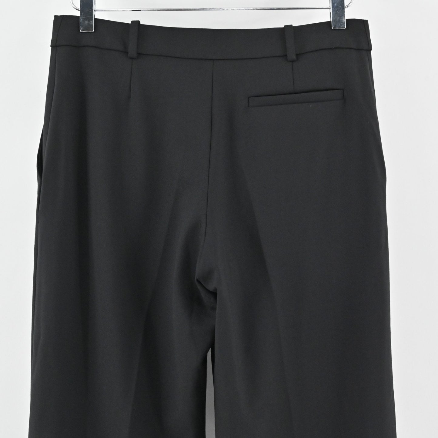 & OTHER STORIES Womens Wool Pants Size 4 Black High Rise Wide Leg Trousers