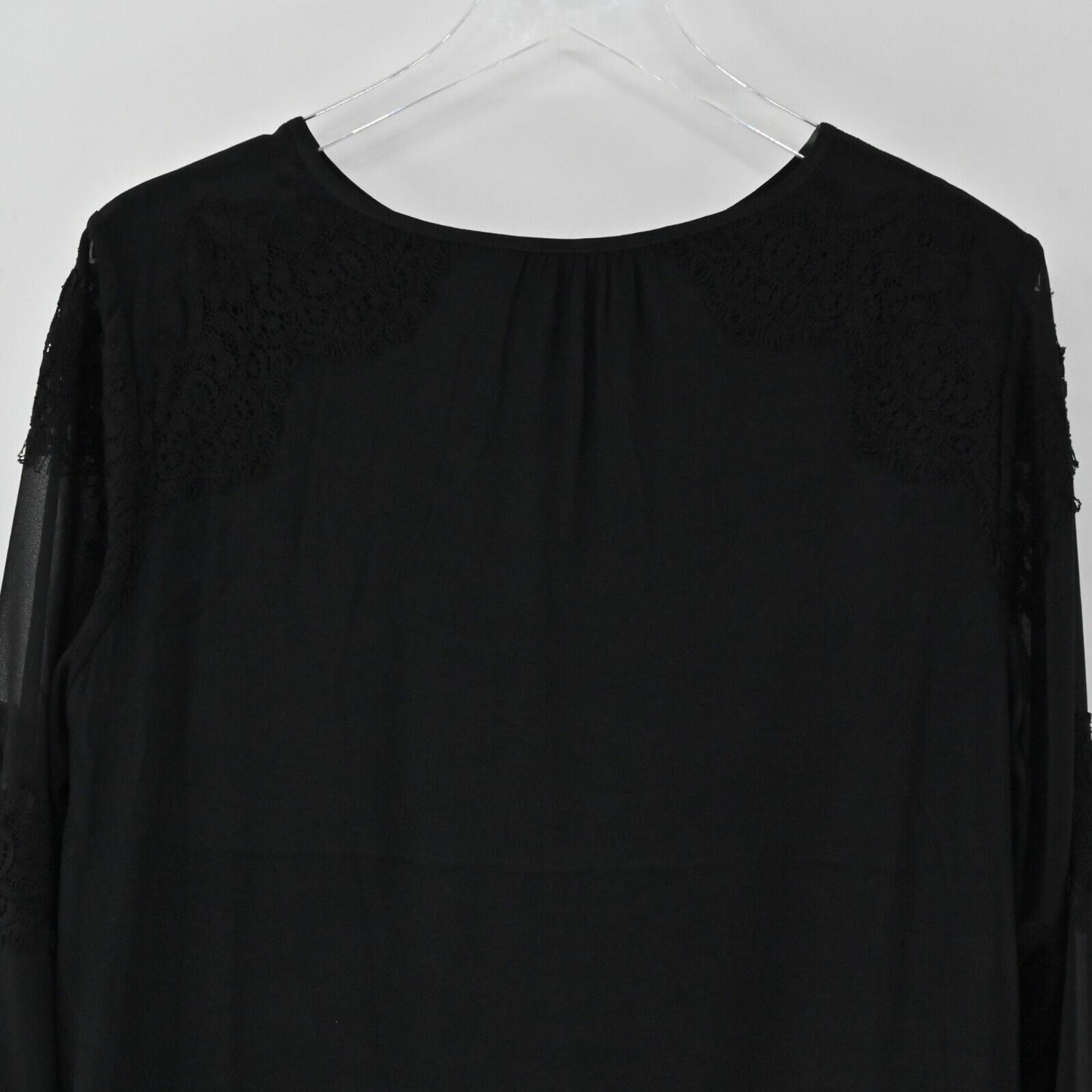 BODEN Dress Womens Size 14R Sasha Black Keyhole Loose Fit Swing Long Sleeve NEW