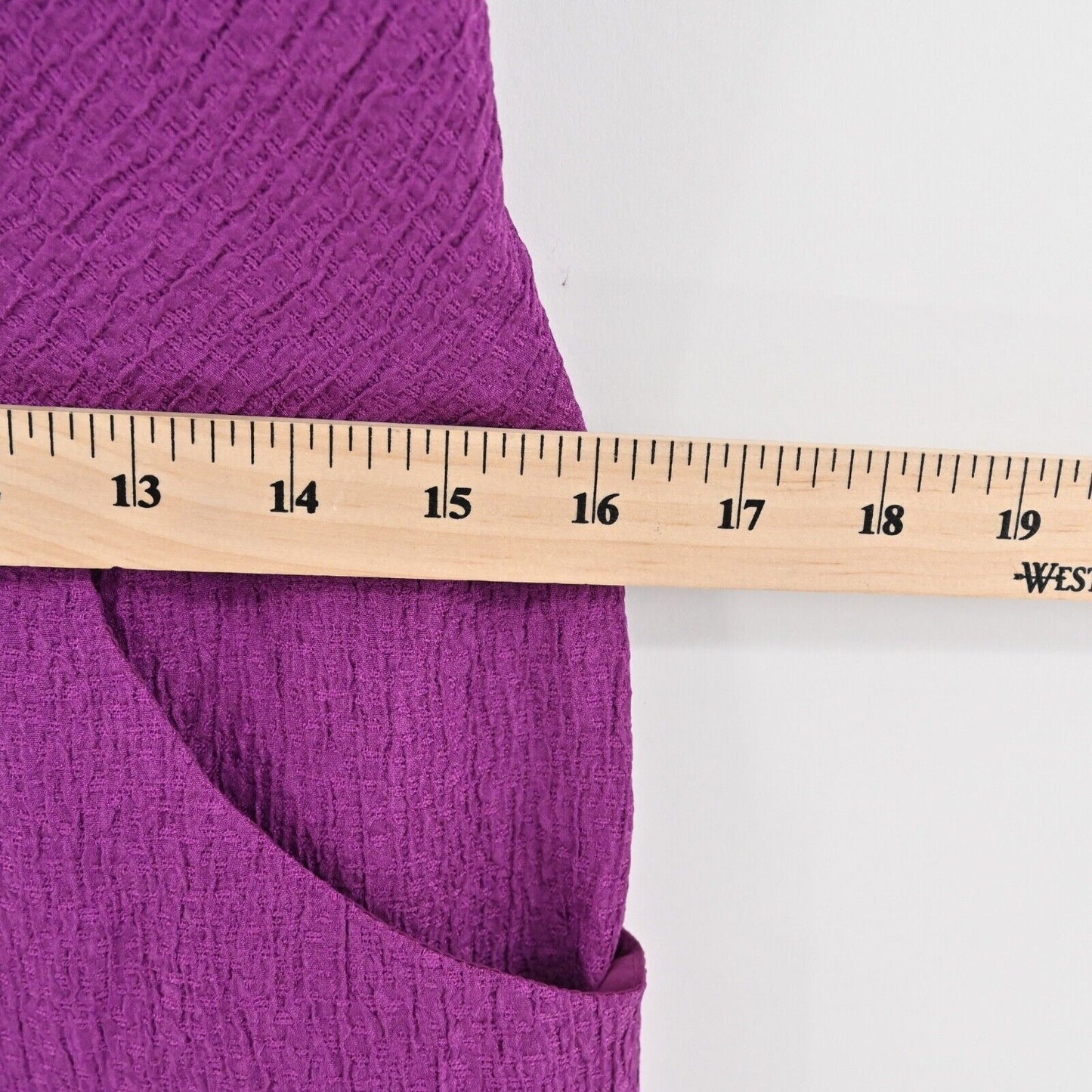 BLACK HALO Dress Size 8 Ford Mini Purple Cowl Neck Sleeveless Drop Waist Pocket