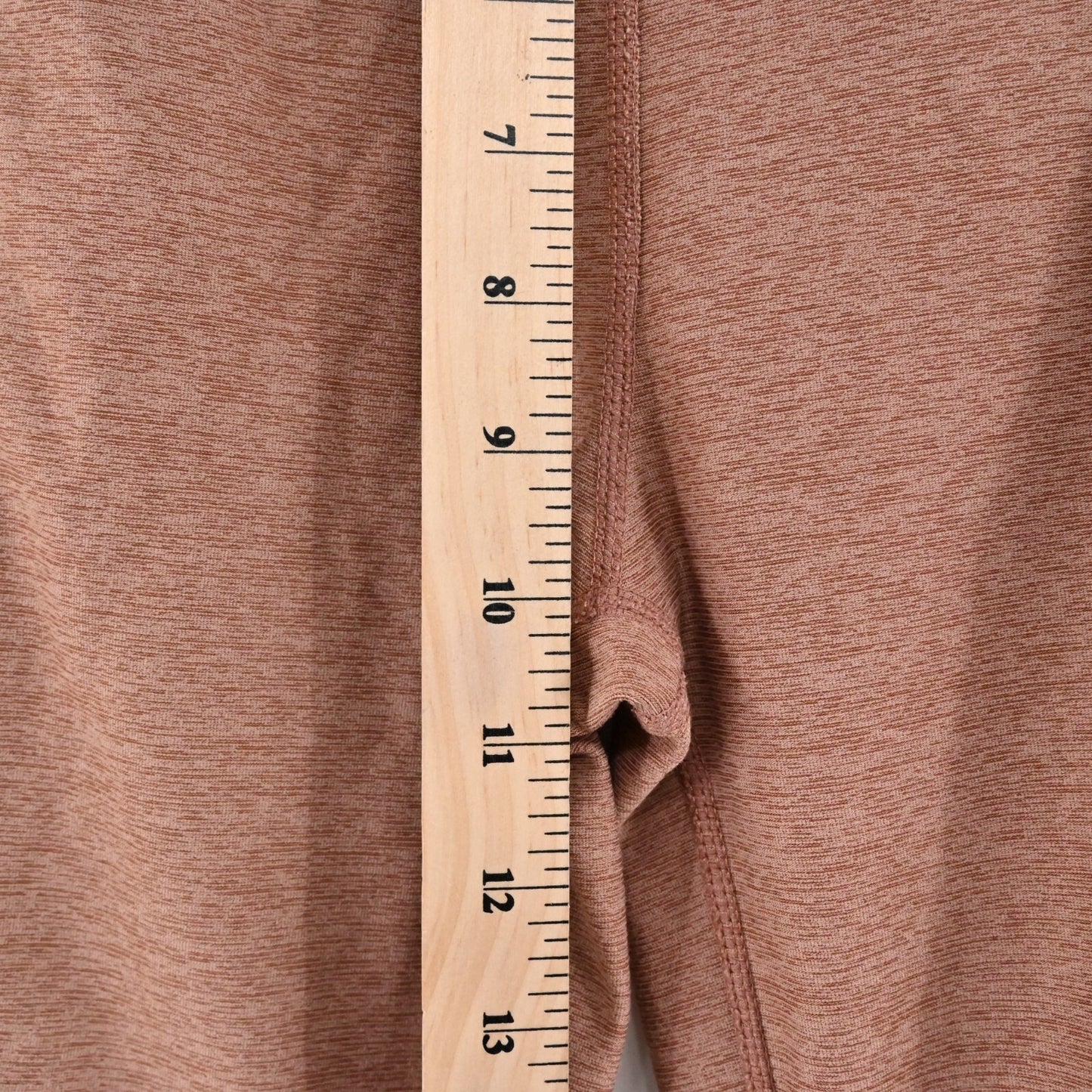 VARLEY Womens Everett Leggings Size M Tight Heathered Orange High Rise Crop