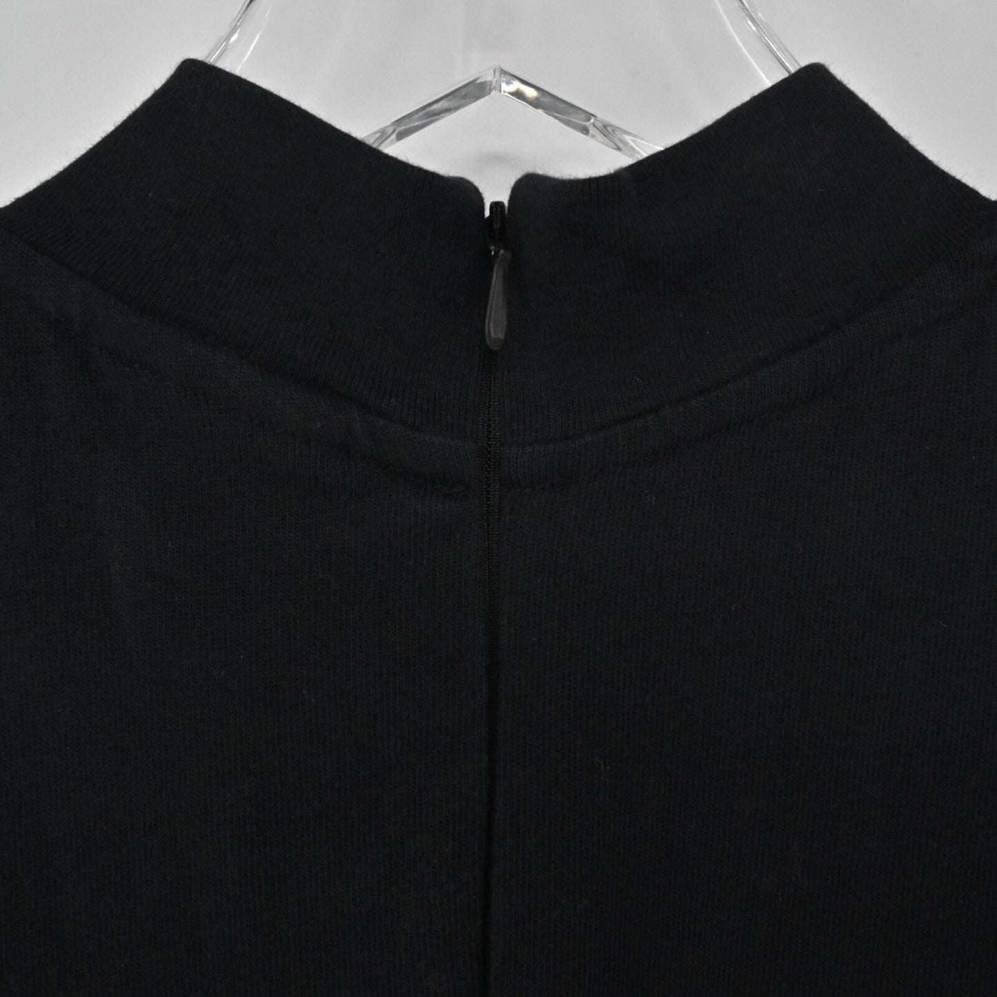 NIKE Womens Black Jumpsuit Size L Logo Cotton Sleeveless Mock Neck Crop Wide Leg