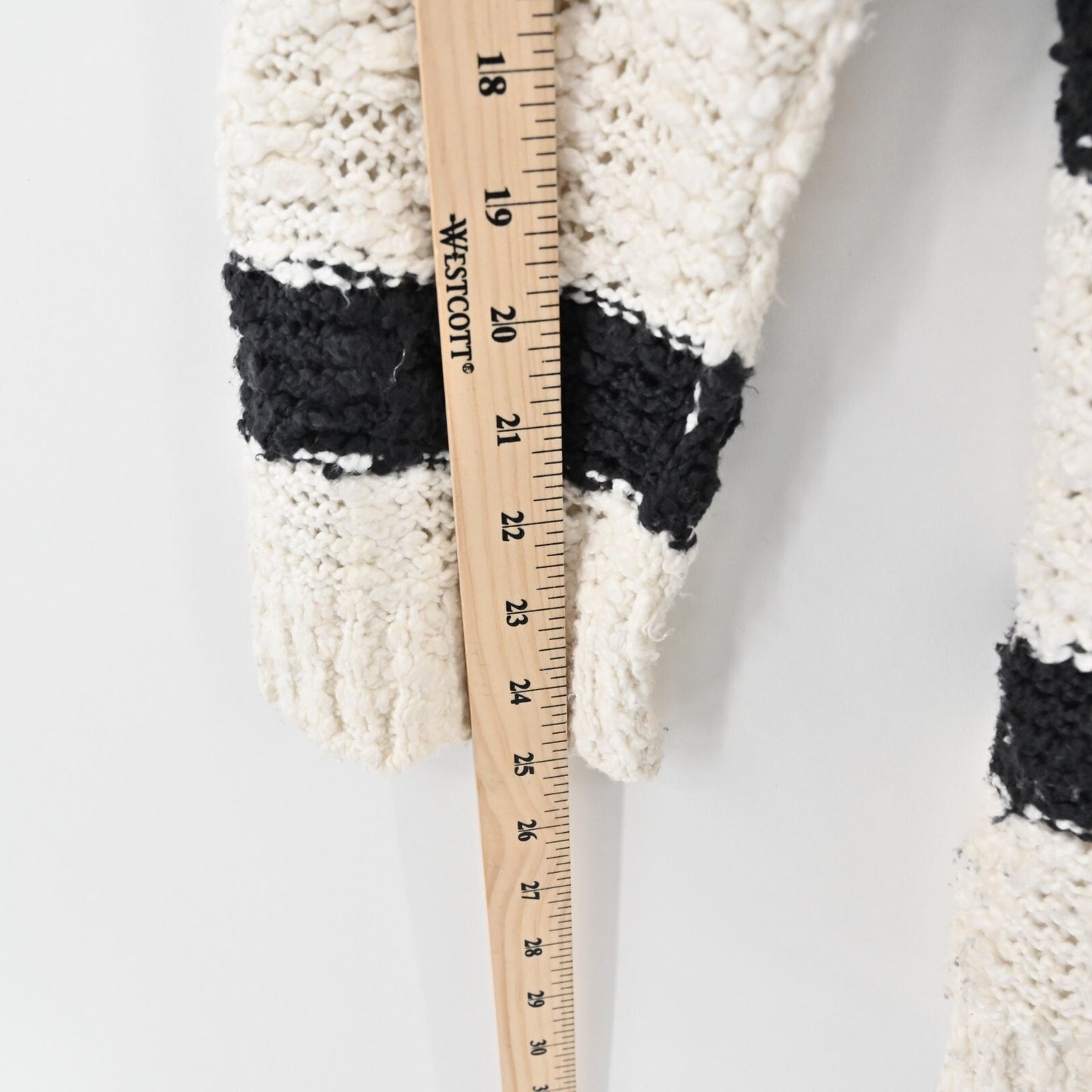 FREE PEOPLE Sweater Womens Size M Songbird Knit VNeck Rugby Stripe Oversized