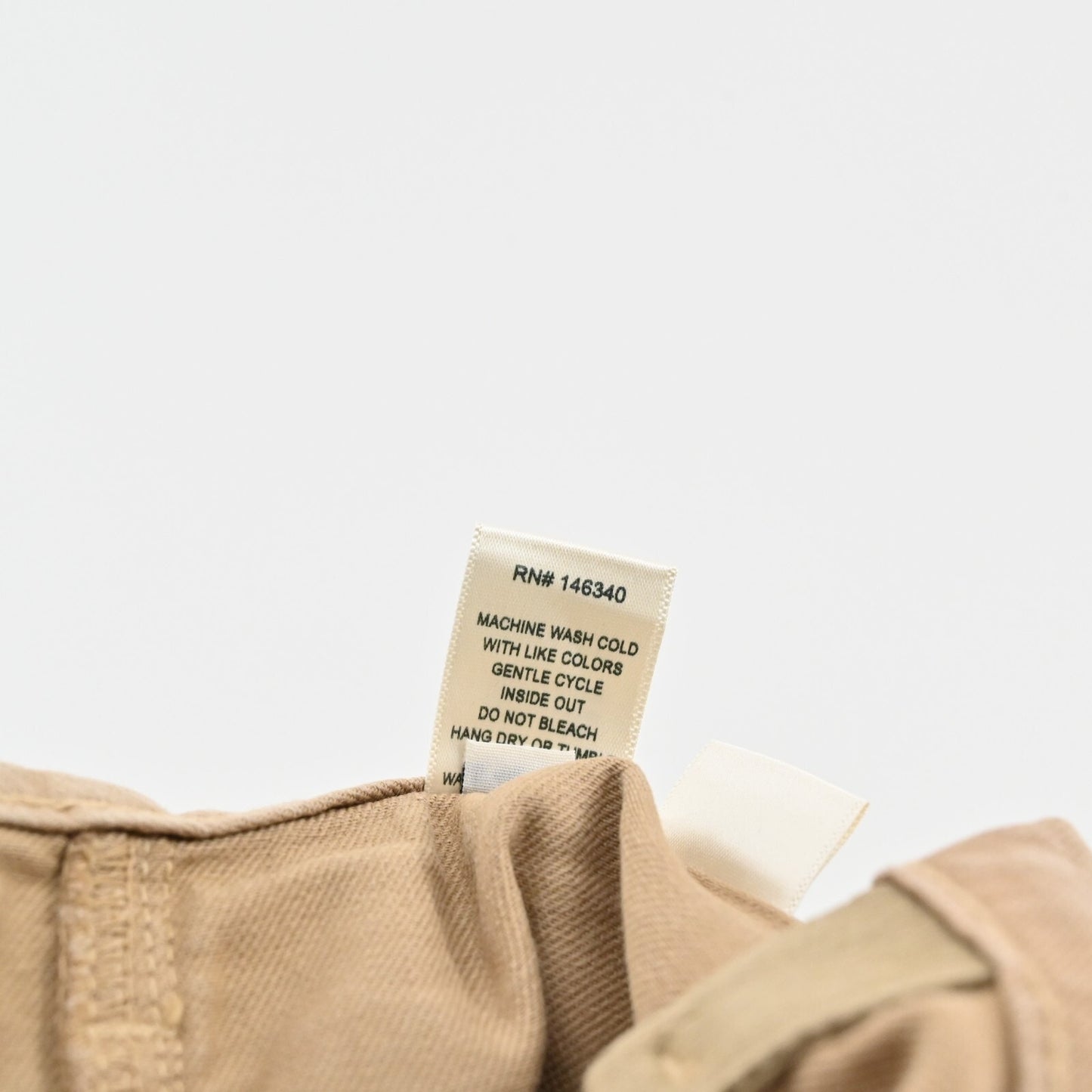 AMO Ellen Womens Pants Size 25 Straight Cargo Pocket Trouser Tan Linen Blend
