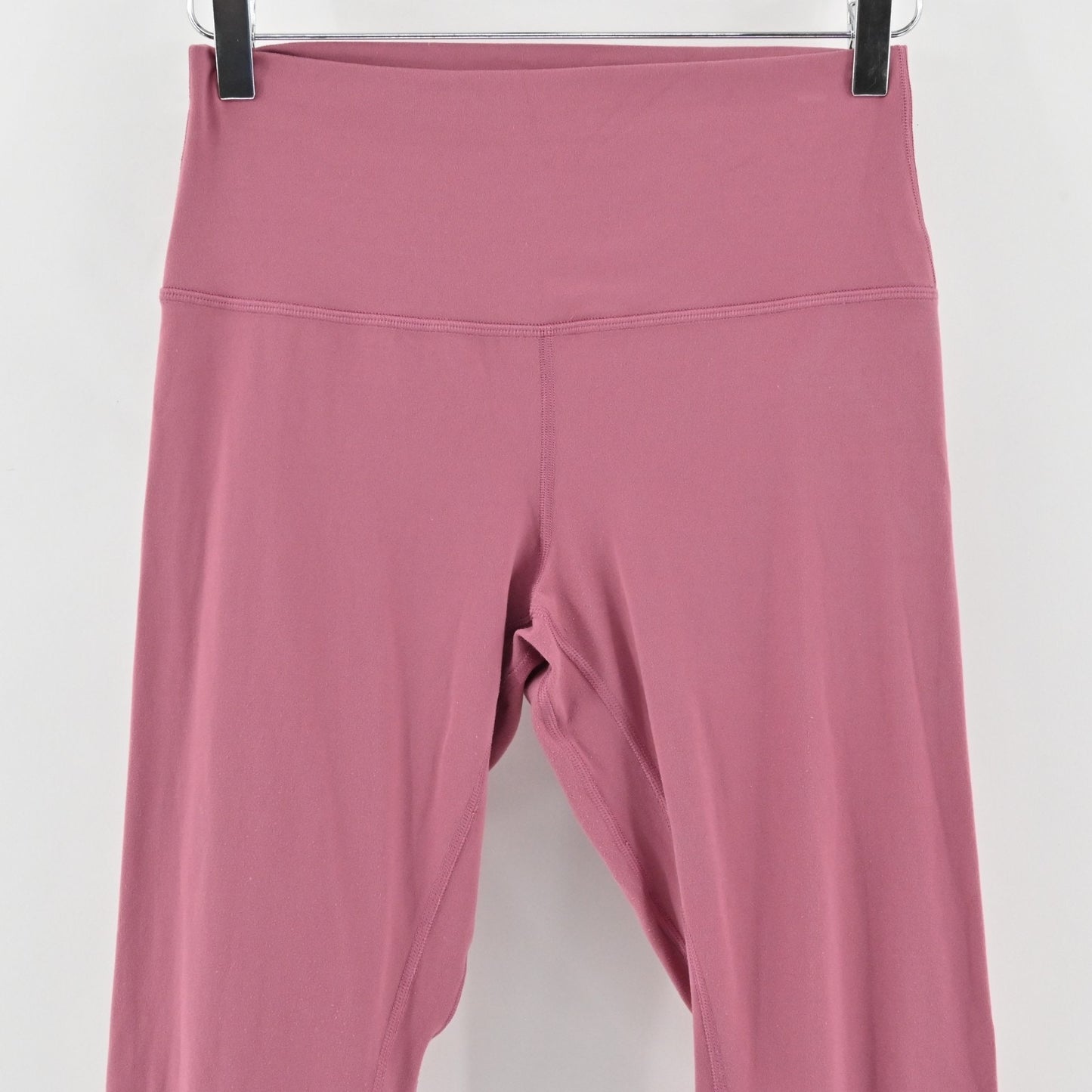 Lululemon Womens Align Crop 21" Leggings Size 8 Pink Stretch Athletic Logo