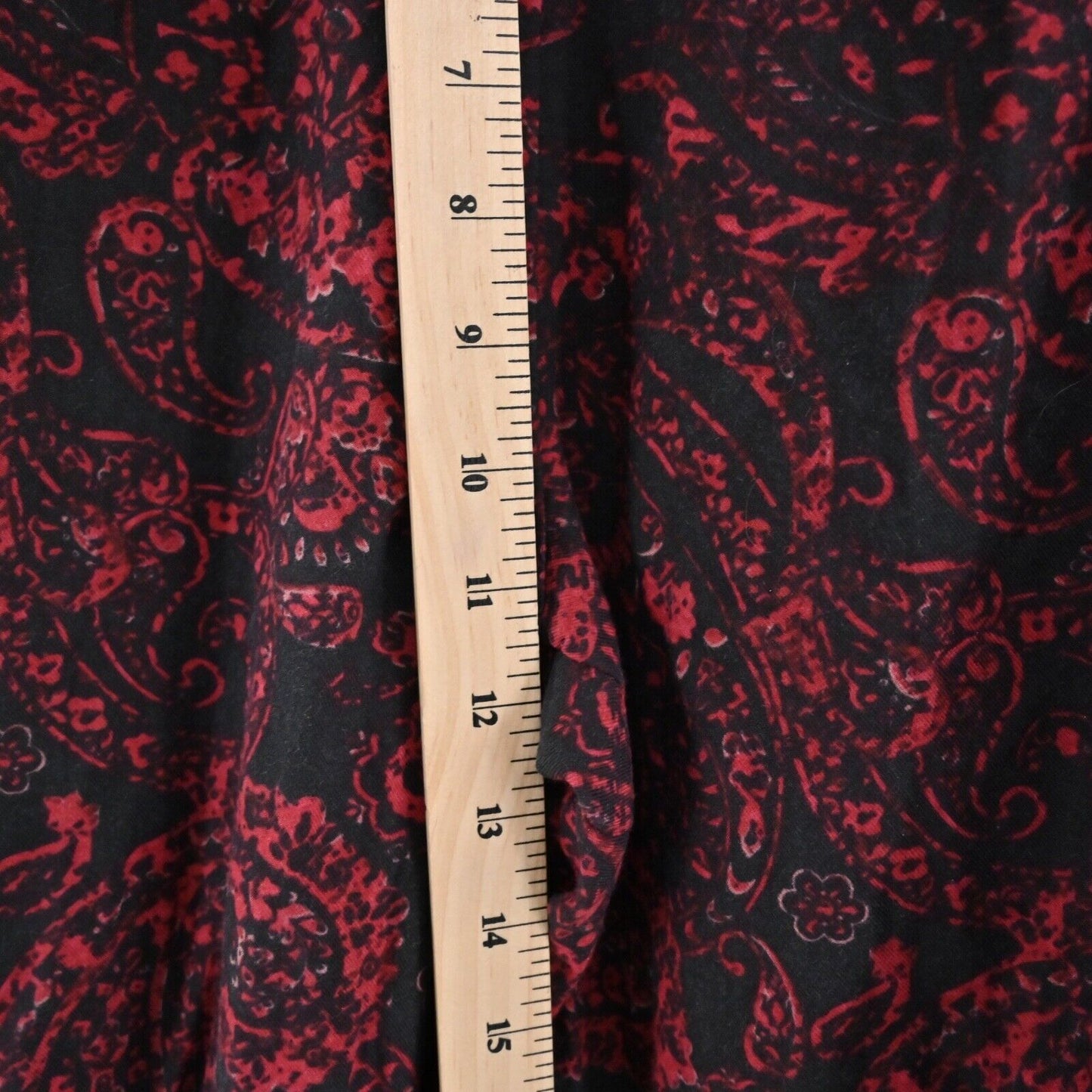 SOFT SURROUNDINGS Pajamas Womens Size M Red Paisley Cotton Elastic Waist Pants