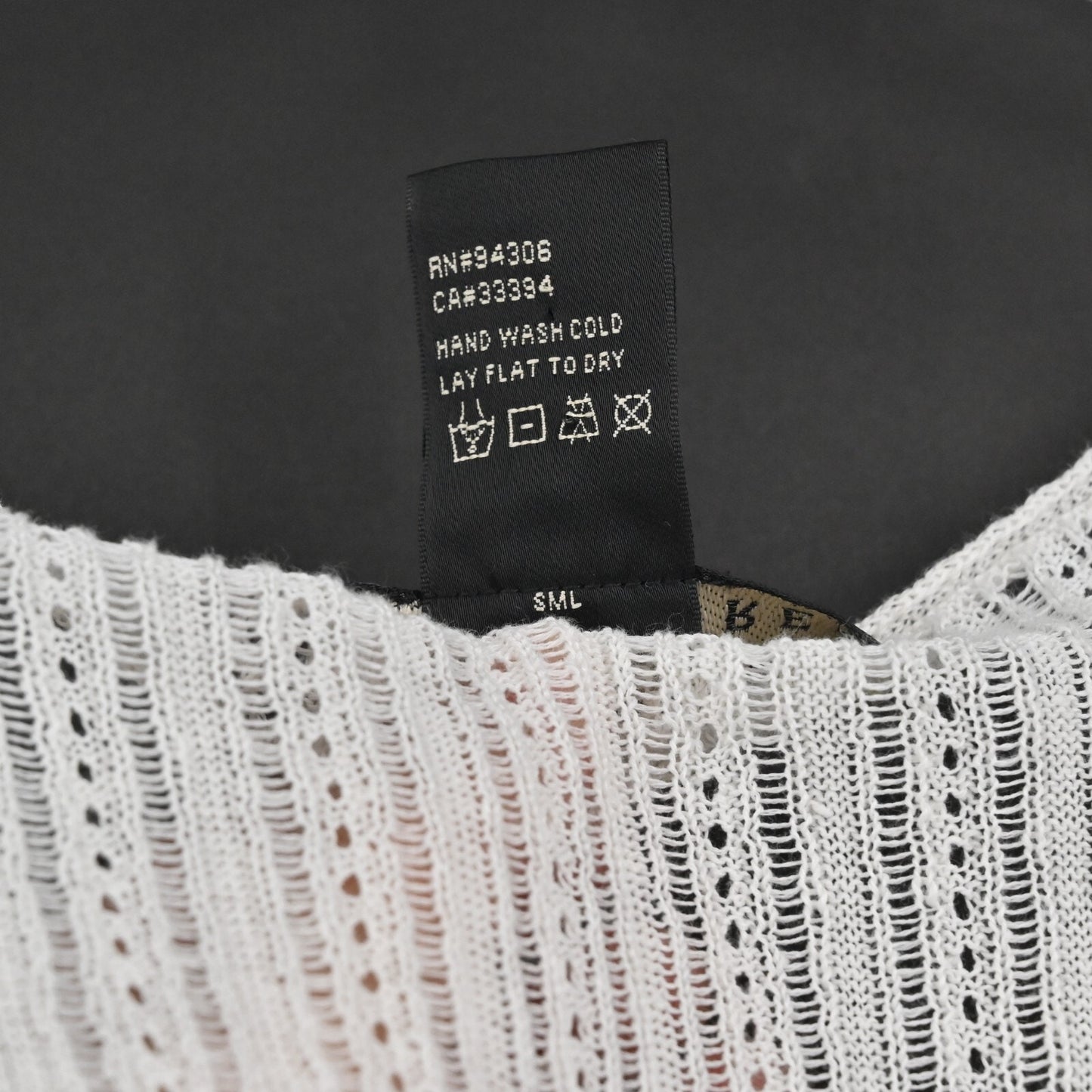 RALPH LAUREN Crochet Top Womens Sz M Black Label White Linen Knit Blouse Capsule