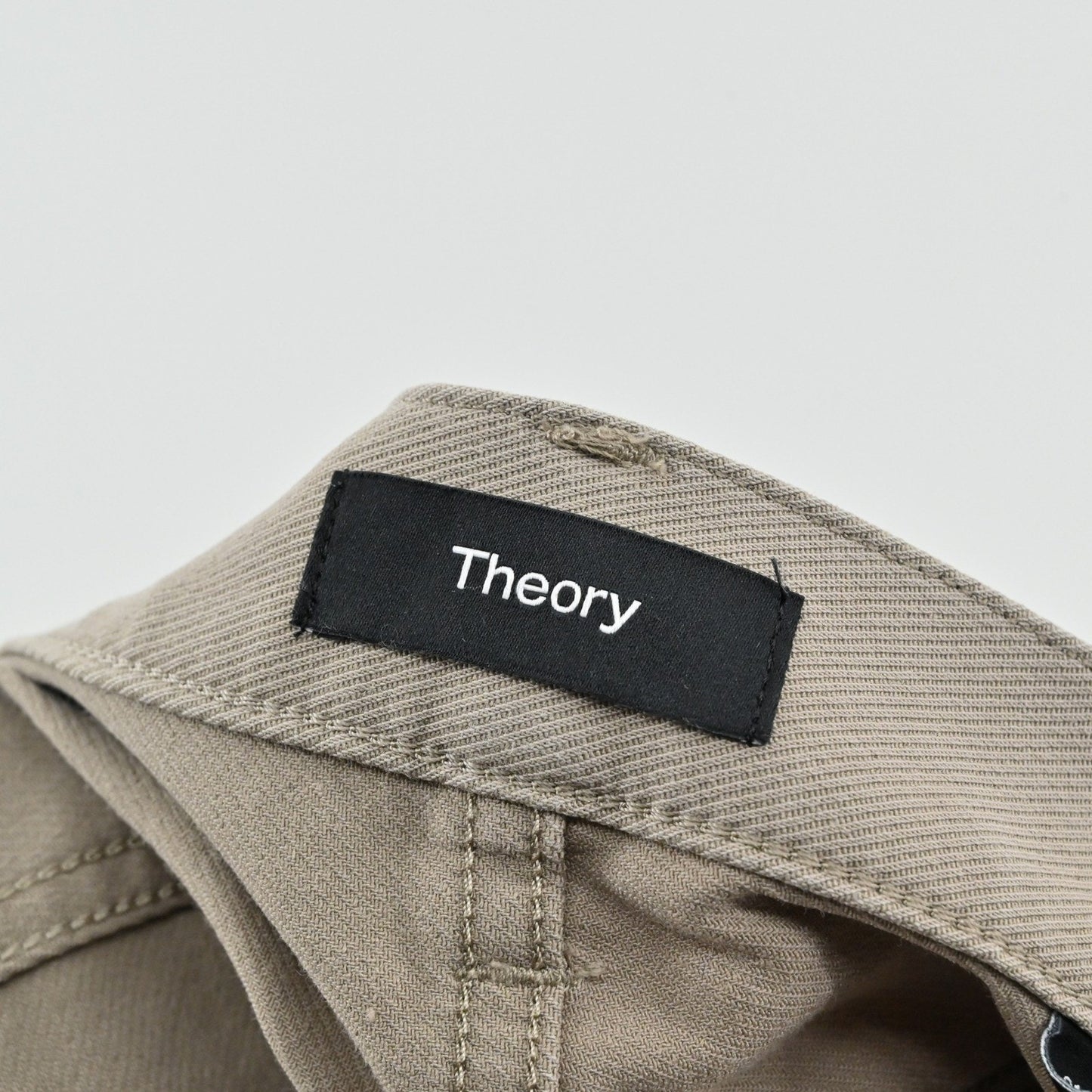 Theory Mens Raffi Neoteric Twill Pants Size 31 Beige Cotton Blend Stretch