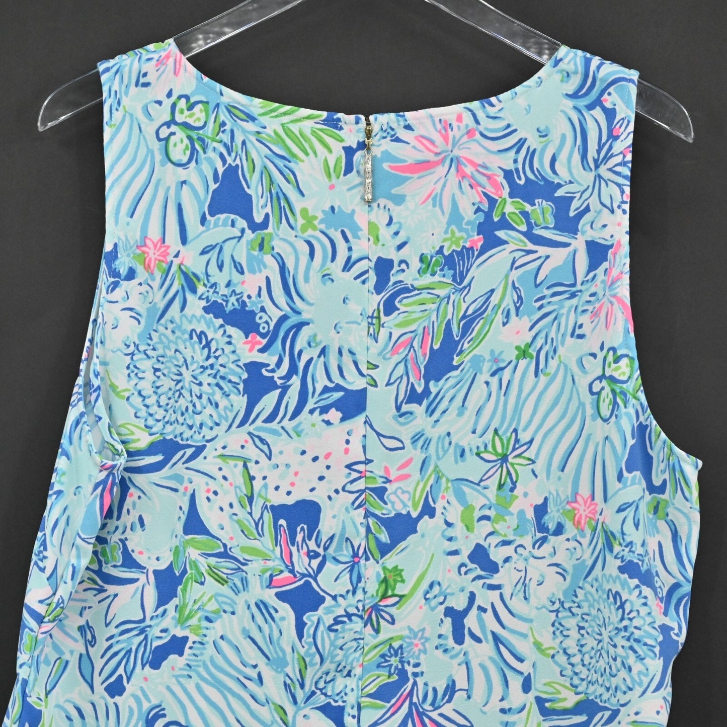LILLY PULITZER Top Womens Size XL Donna Shift Tunic Coastal Blue Lion Around NEW