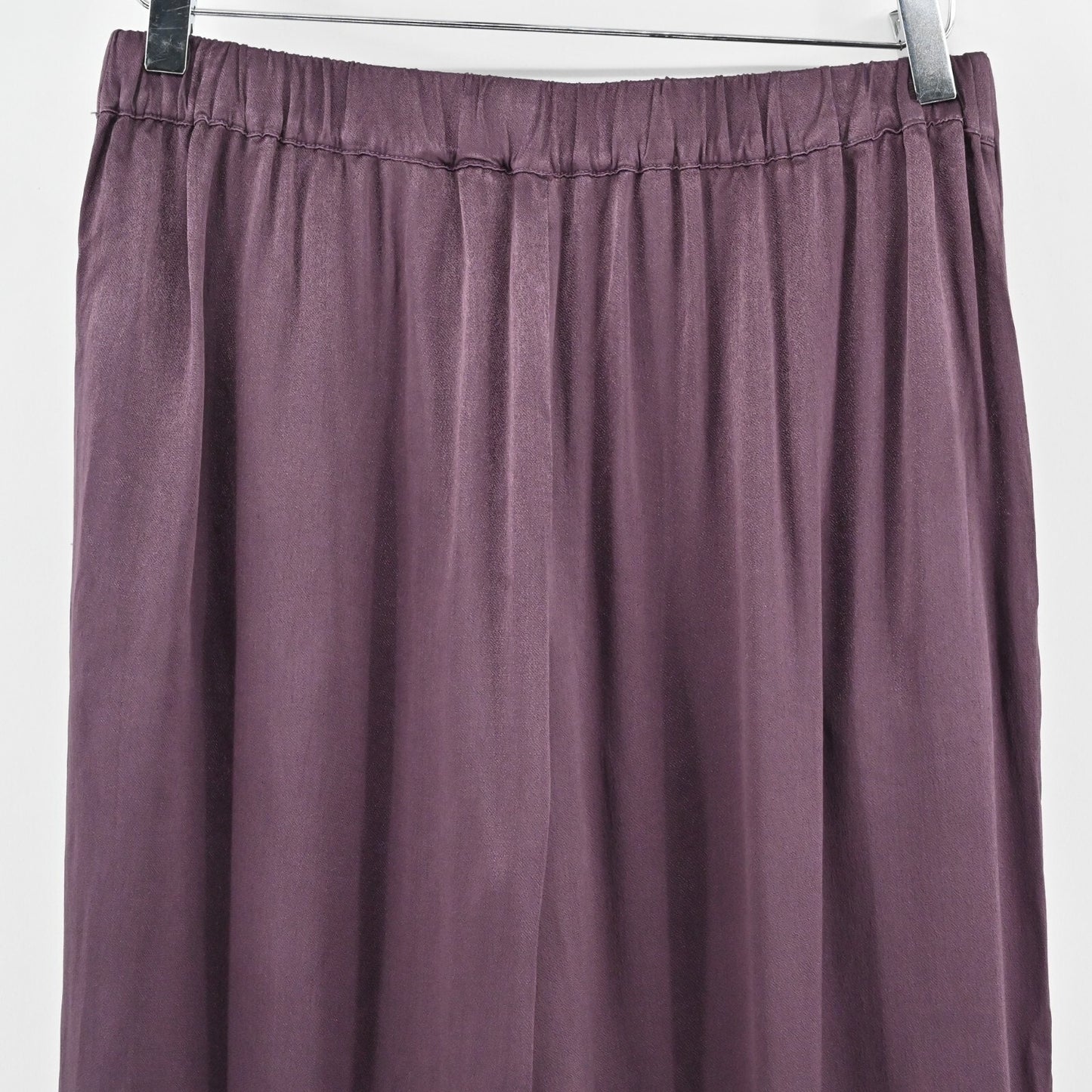YOUNG FABULOUS BROKE Womens Wide Leg Pants Size S Plum Pleated Flowy High Rise