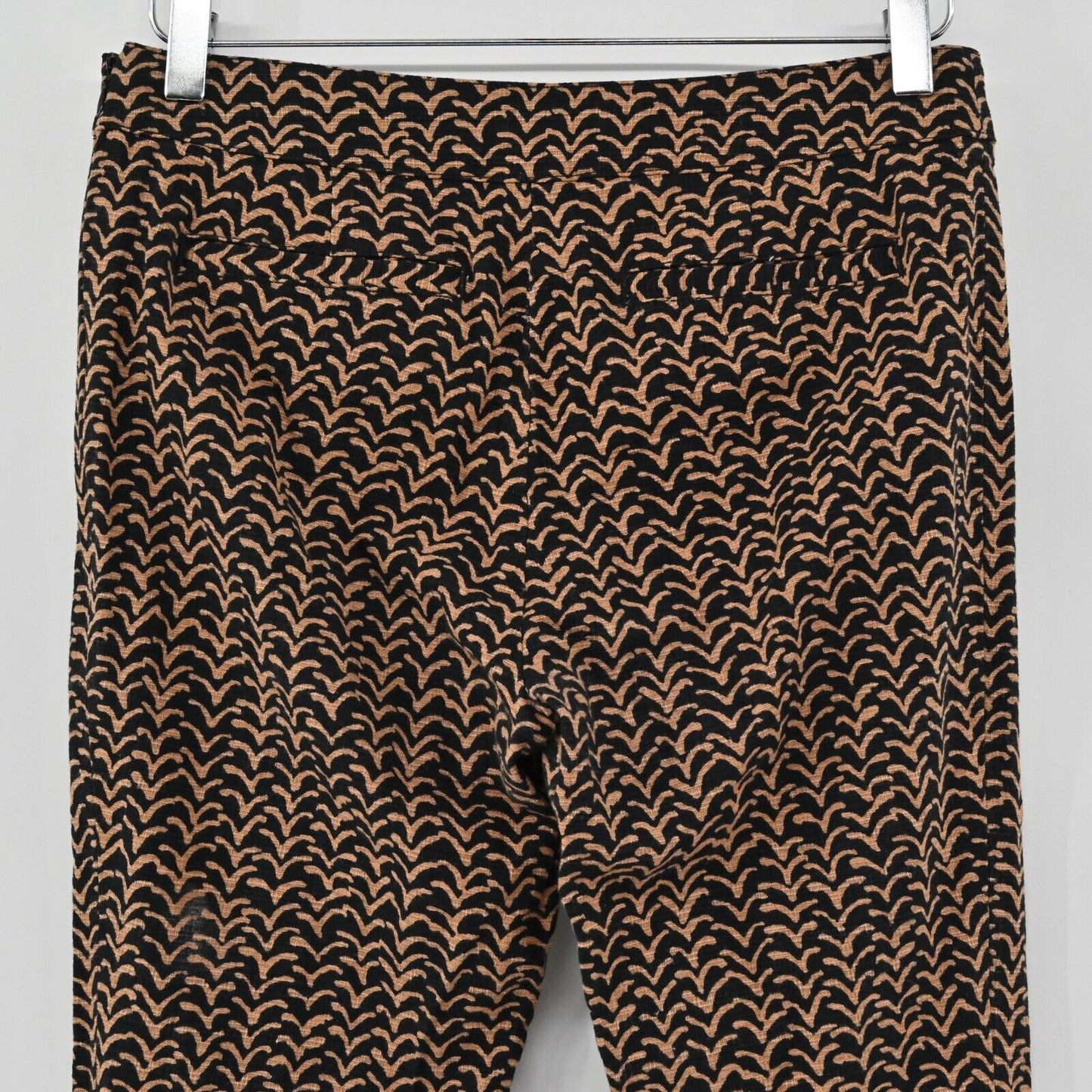 ANTHROPOLOGIE Pants Womens Size 4 Cartonnier Charlie Ankle Brown Black Print