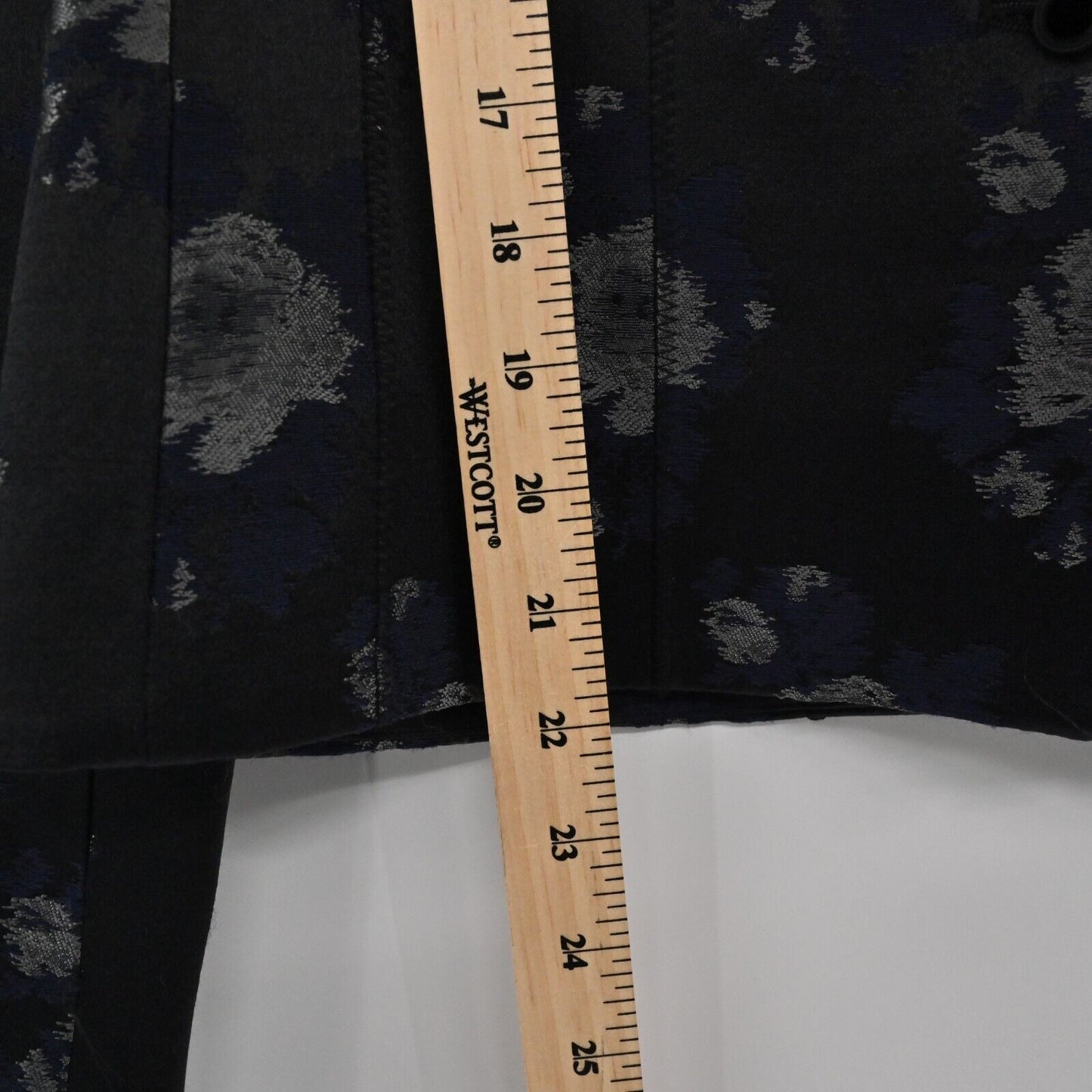 ANNE KLEIN Jacket Womens Sz 2 Floral Long Sleeve Button Front Topcoat Silk Wool