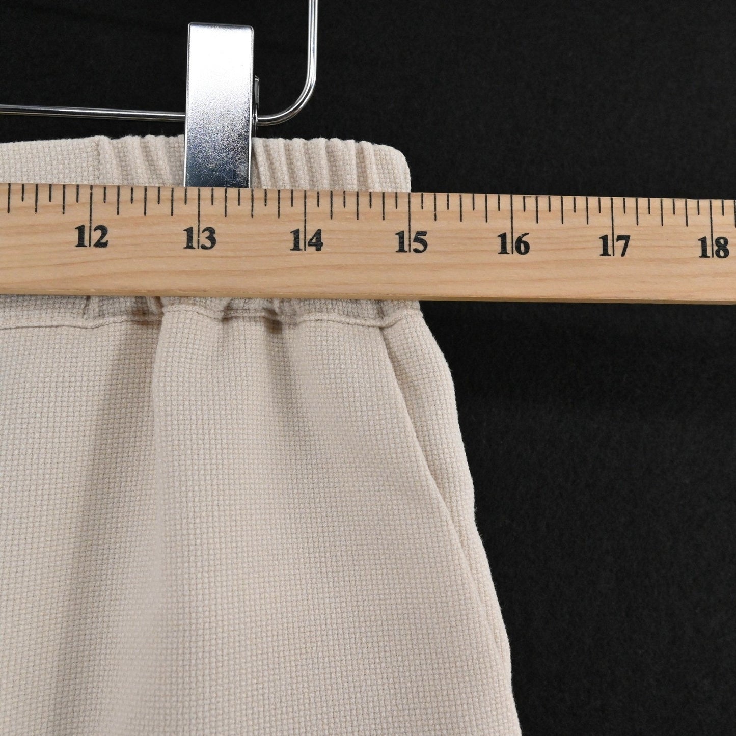 ZARA Womens Pull On Pants Size M Ivory Drawstring Tapered Minimalist Neutral