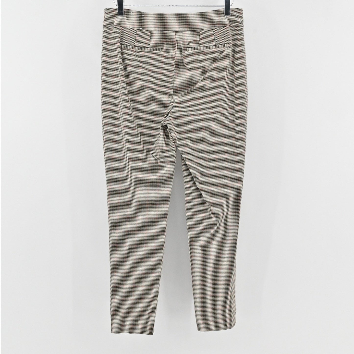 Talbots Womens Chatham Ankle Pants Size 6 Preppy Brown Beige Plaid Houndstooth