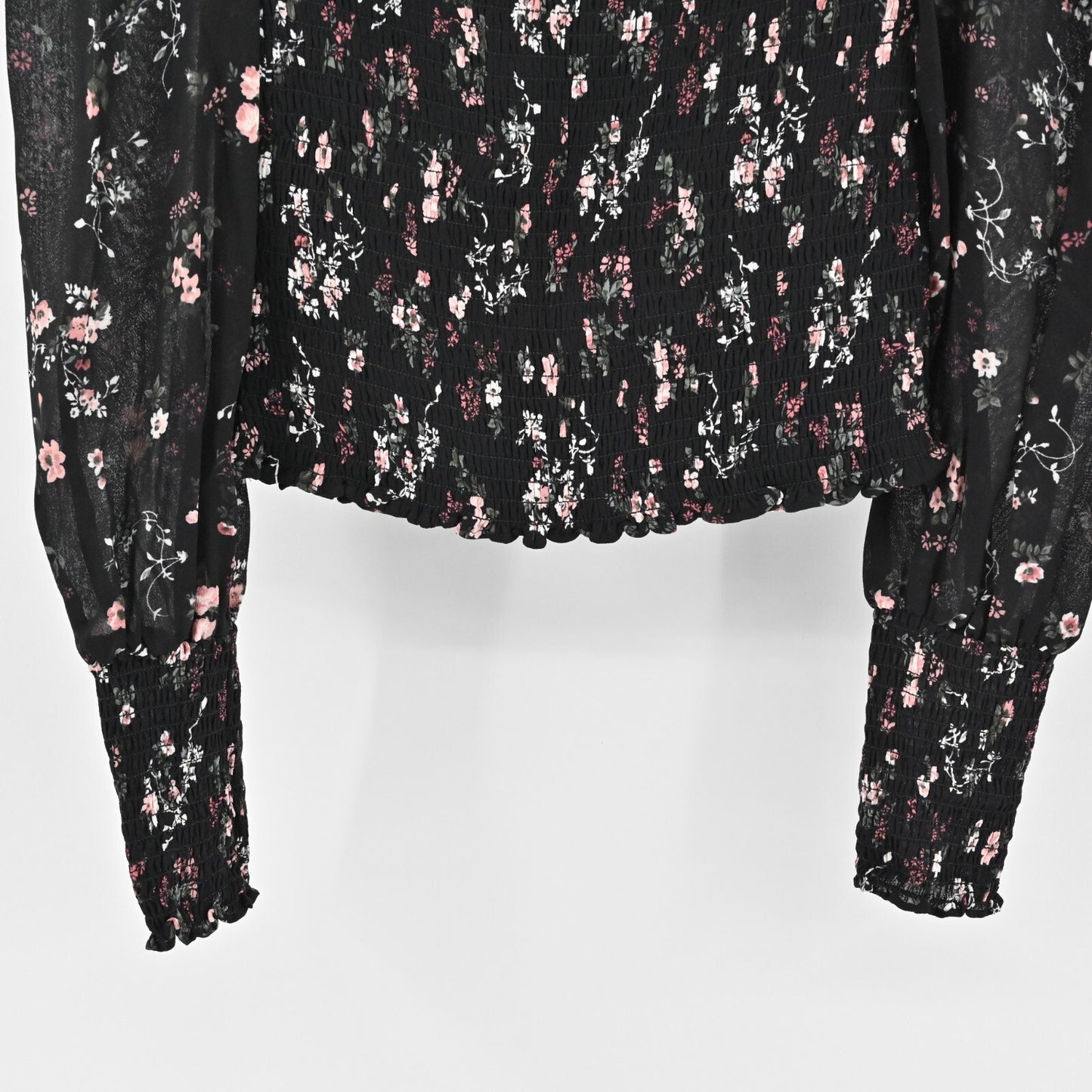 REFORMATION Top Womens Size XS Pinto Shirred Smocked Floral Jolene Print Blouse