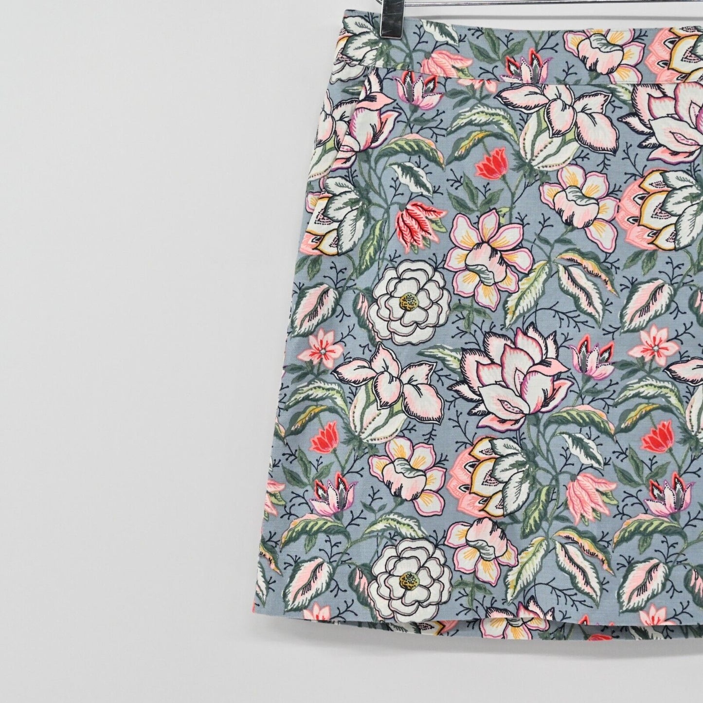 LOFT Skirt Womens Sz 6 Floral Print Straight Shift Pockets Cotton Multicolor NEW