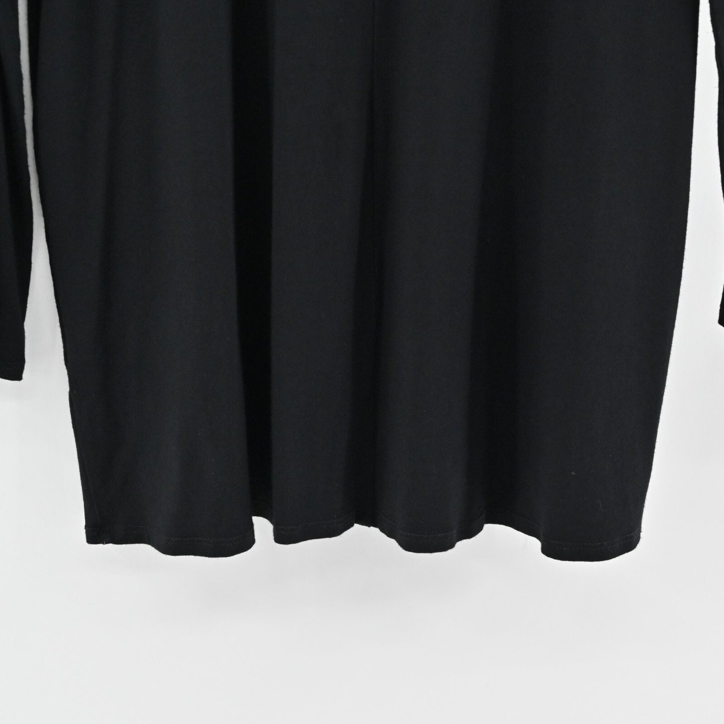 EILEEN FISHER Top Womens Size XS Black Long Sleeve Crew Neck Stretch Relaxed