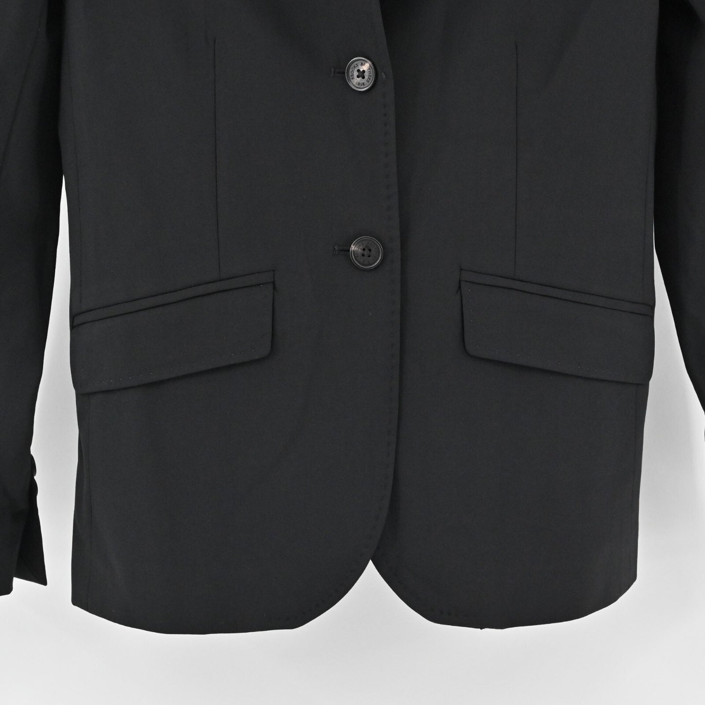 BROOKS BROTHERS Blazer Womens Size 4 Black Wool Blend Single Breasted Jacket