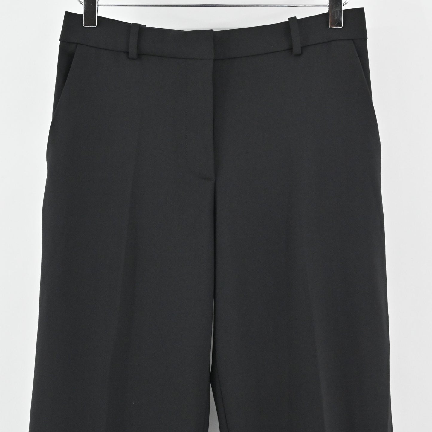 & OTHER STORIES Womens Wool Pants Size 4 Black High Rise Wide Leg Trousers