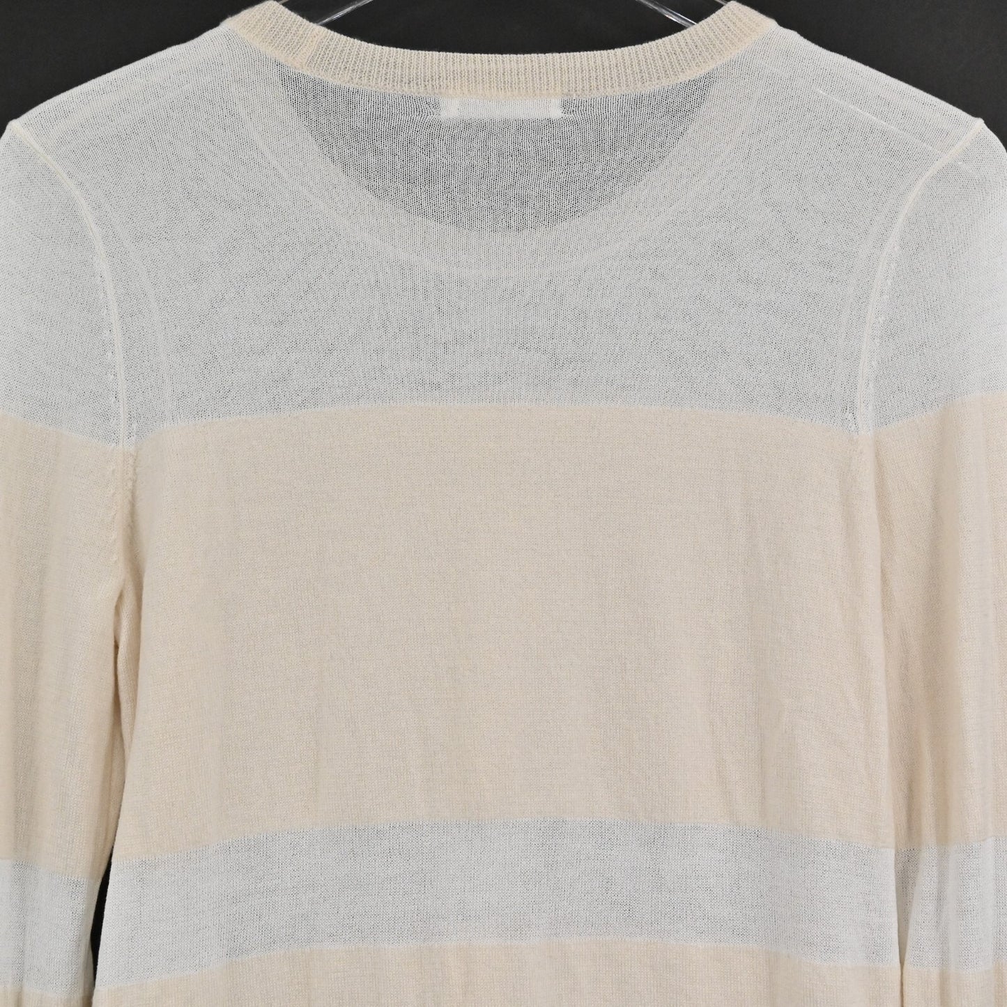 RAG BONE Womens Sweater Merino Wool Size M Vivi Crew Lightweight Stripe Neutral