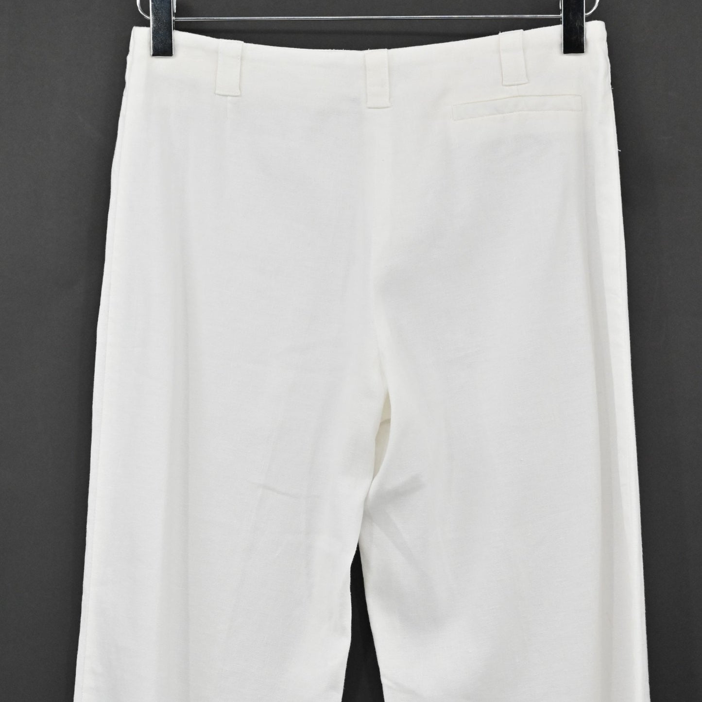 Vtg EMPORIO ARMANI Womens Pants Size 8 White Wide Leg Mid Rise Trousers Casual