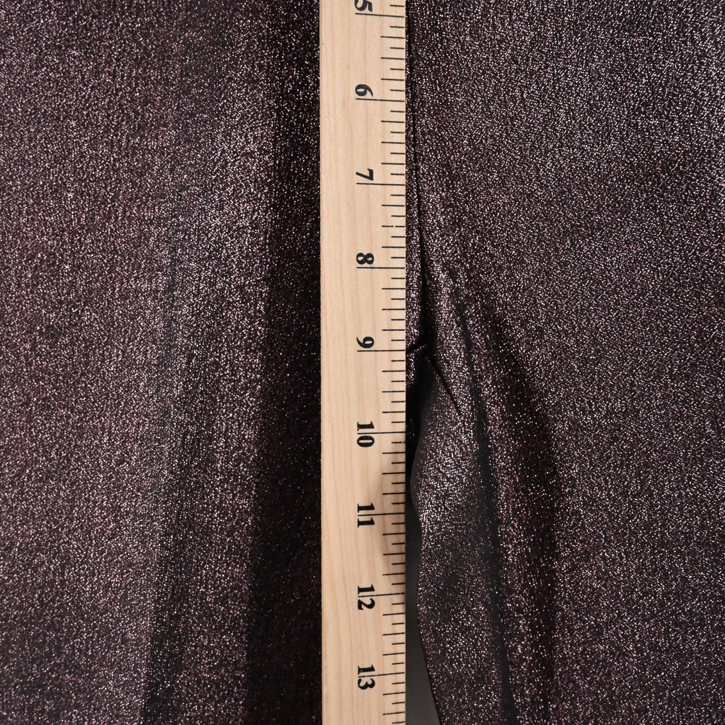 Maliparmi Womens Metallic Purple Straight Leg Pants Size 38 Mid Rise Casual