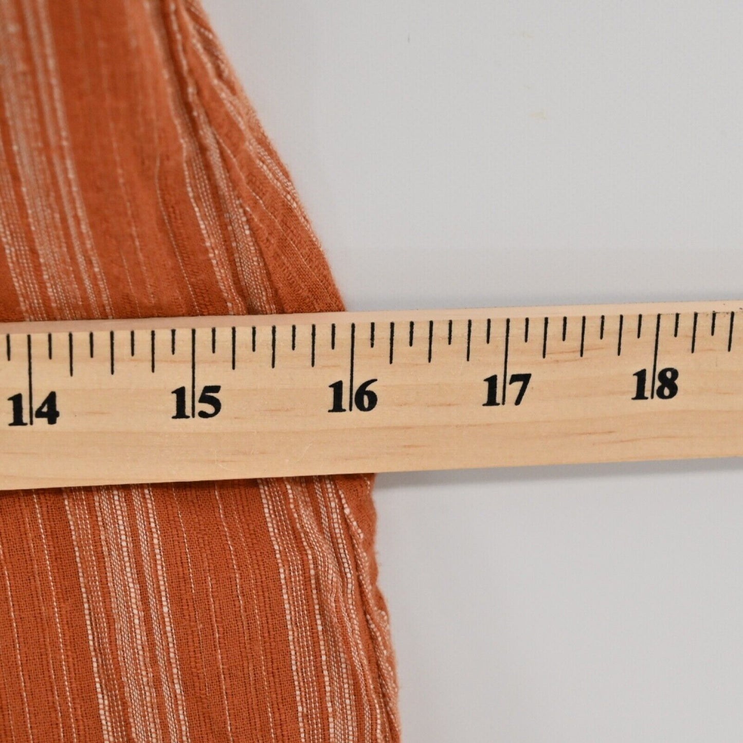 STORIA Dress Womens Size M Orange White Stripe VNeck Cut Out Tie Strap Midi Boho