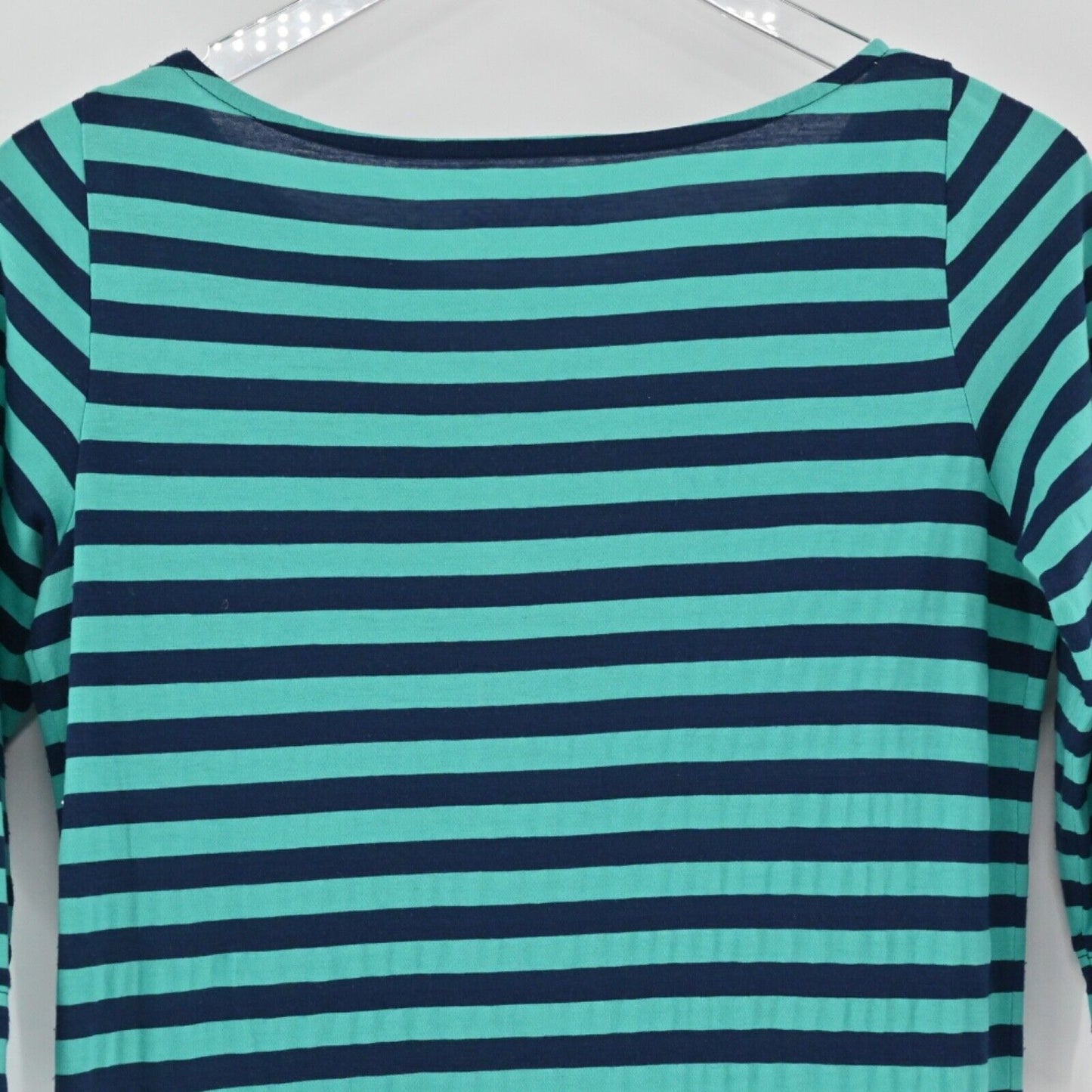 LILLY PULITZER Dress Womens Sz XS Blue Stripe Cassie Boat Neck 3/4 Sleeve Cotton