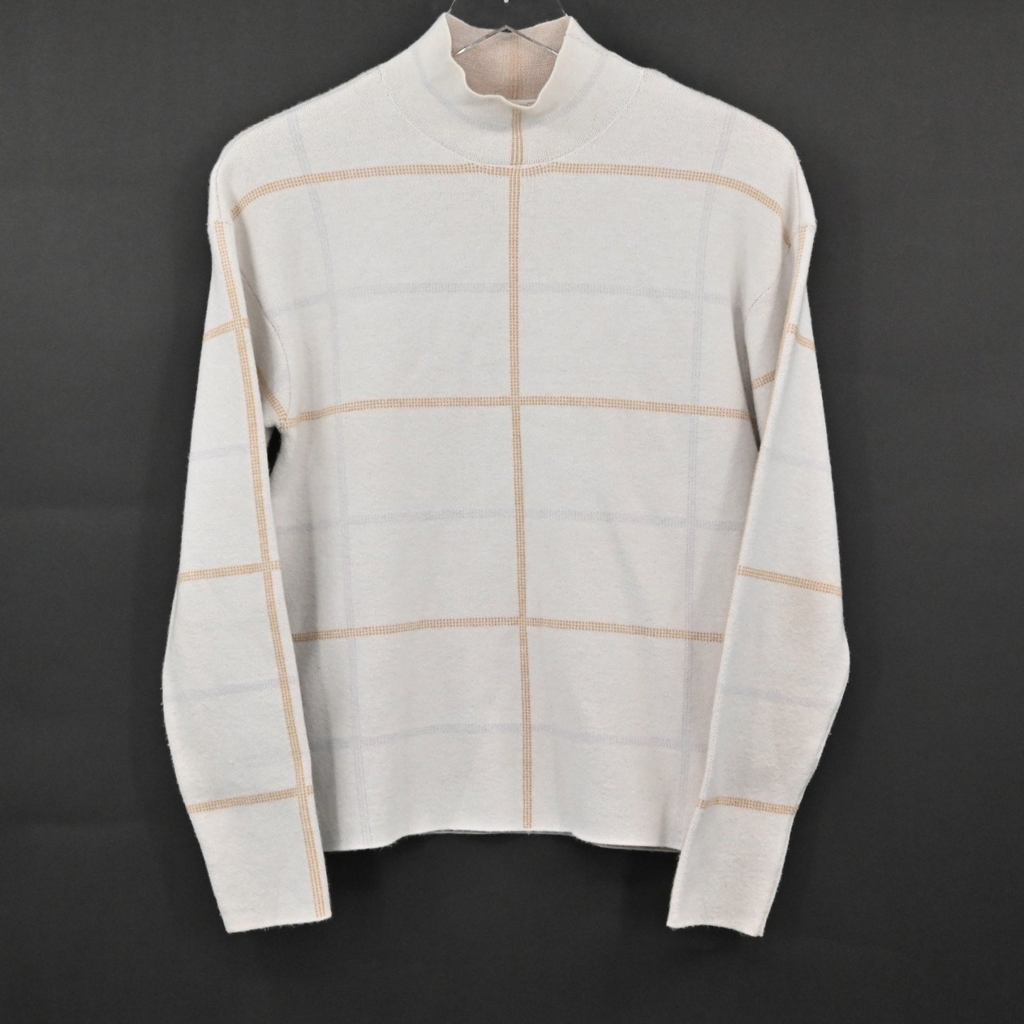 Anthropologie Womens Ivanna Lizzie Mock Neck Sweater Size XS Windowpane Plaid