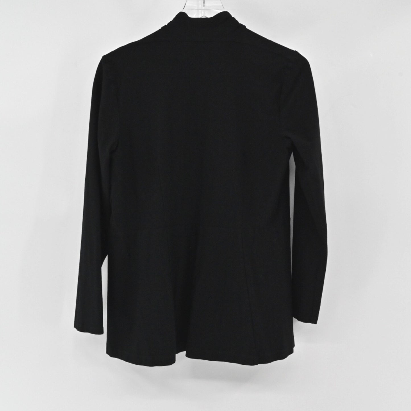 EILEEN FISHER Womens Black Cardigan Size S Open Front Jersey Knit Minimalist USA