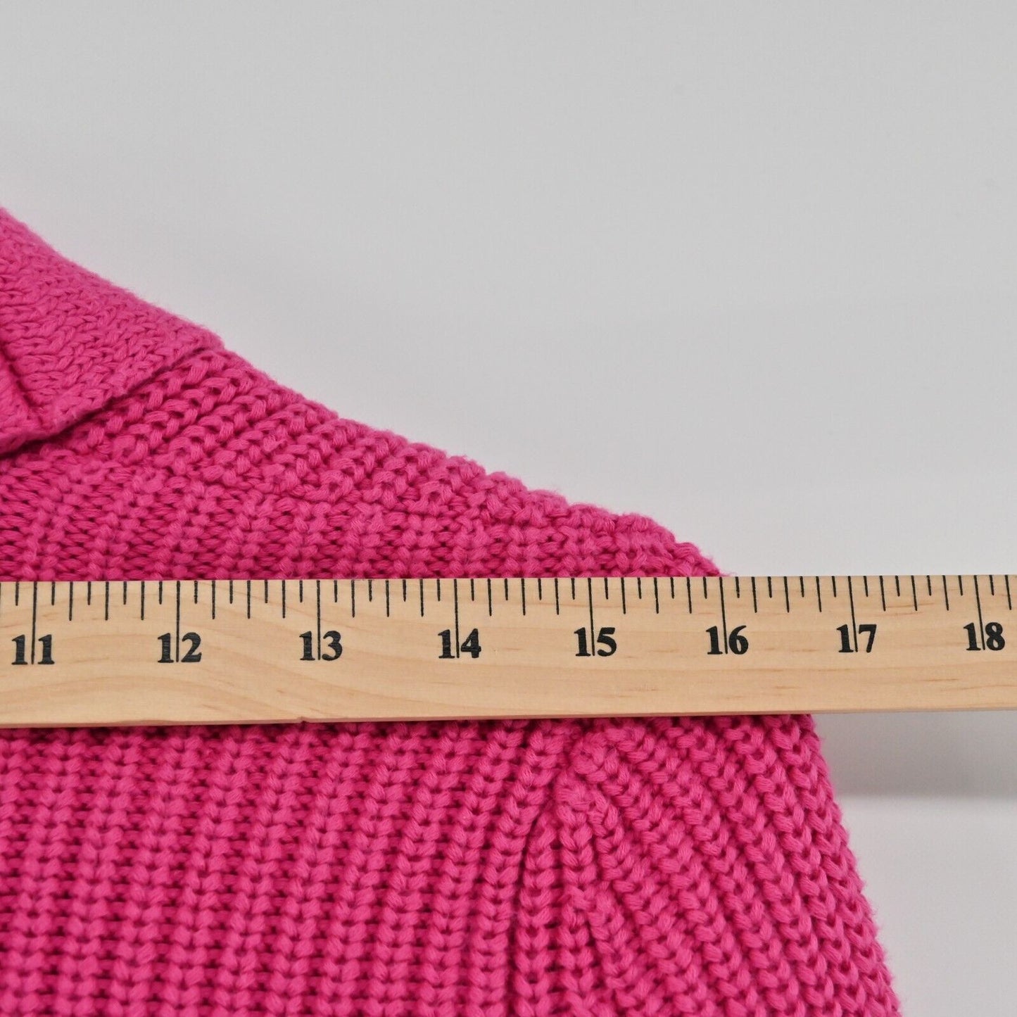 LRL Cardigan Sweater Womens Sz PXS Hot Pink Knit Long Sleeve Cotton Shawl Collar