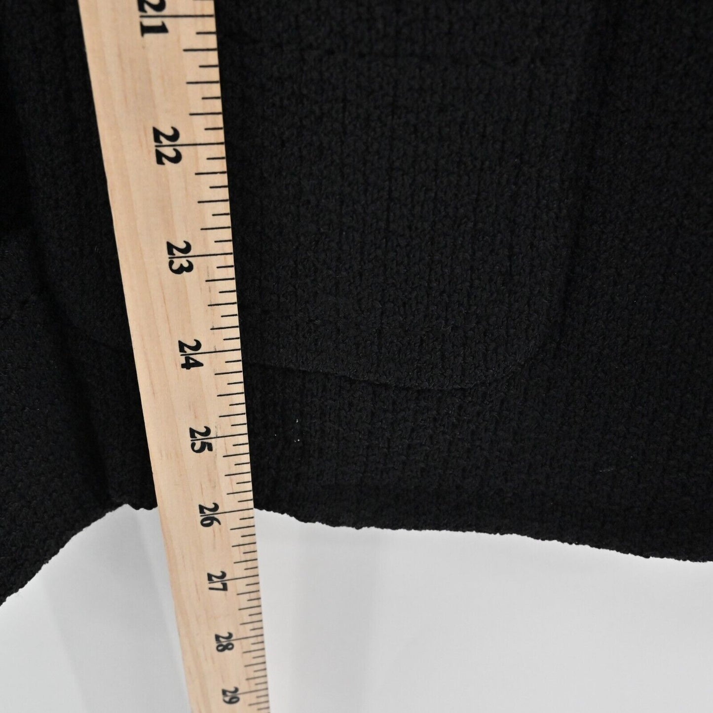 ST JOHN Caviar Parisian Santana Knit Blazer Jacket 3-Button In Black Womens Sz 8