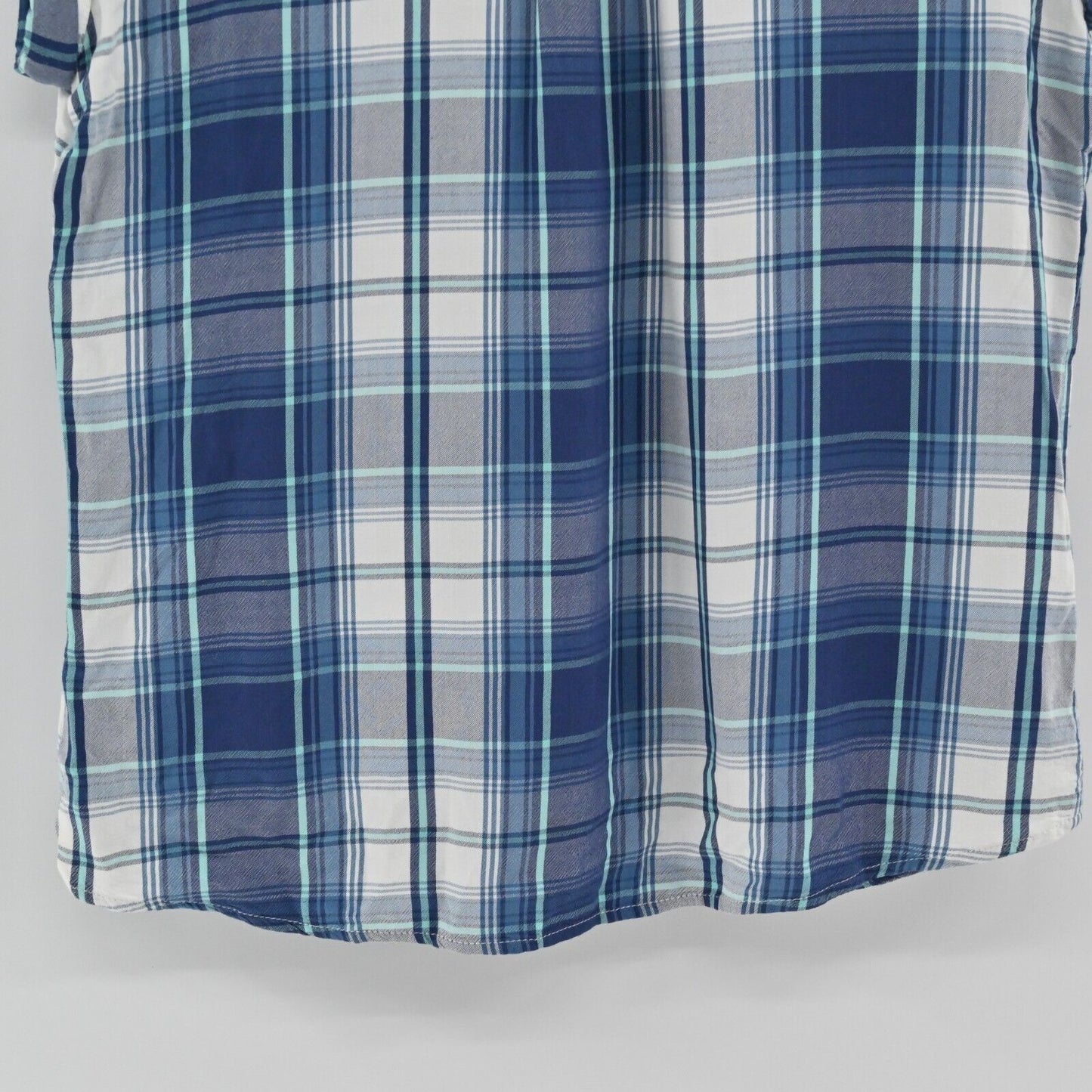 RAILS Top Womens Sz Small Britt Blue White Plaid Sleeveless Button Front Western
