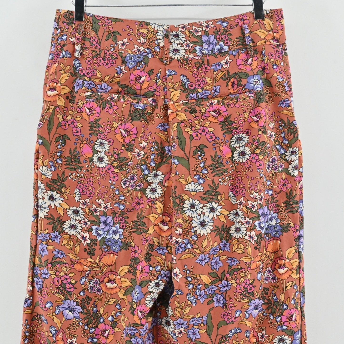 Anthropologie Maeve Flower Power Wide Leg Pants Pants Size 14 Floral Hippie Boho