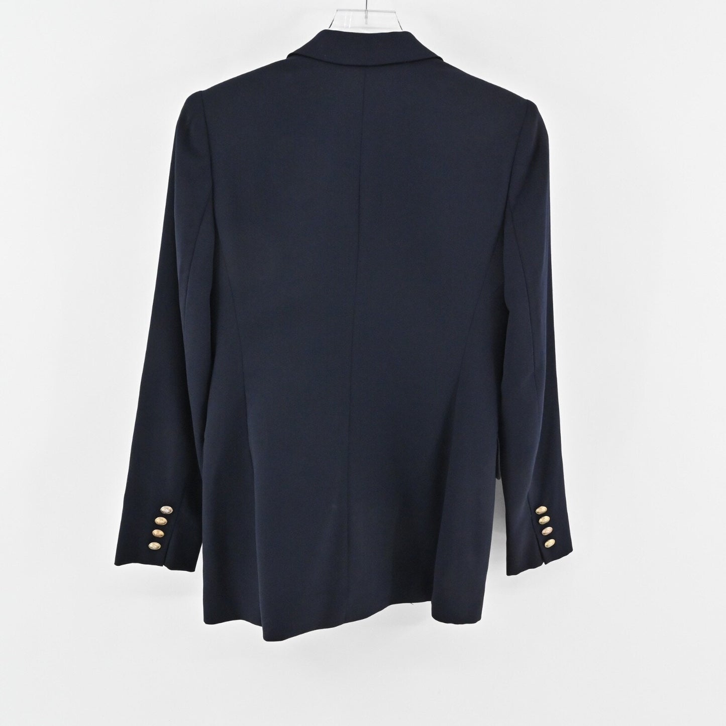 Vtg RALPH LAUREN Womens Blazer Size 2P LRL Navy Wool Academia Crest USA Y2K