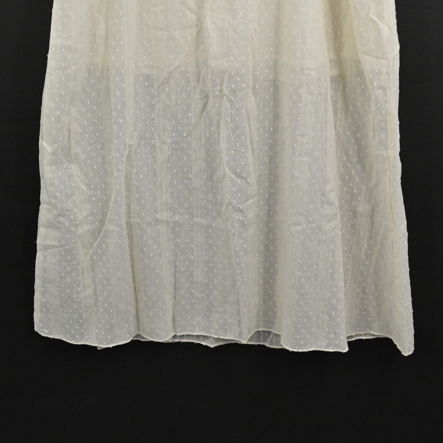 1 STATE Dress Sz XL Midi Smocked Waist Cotton Swiss Dot Cottagecore Prairie NEW