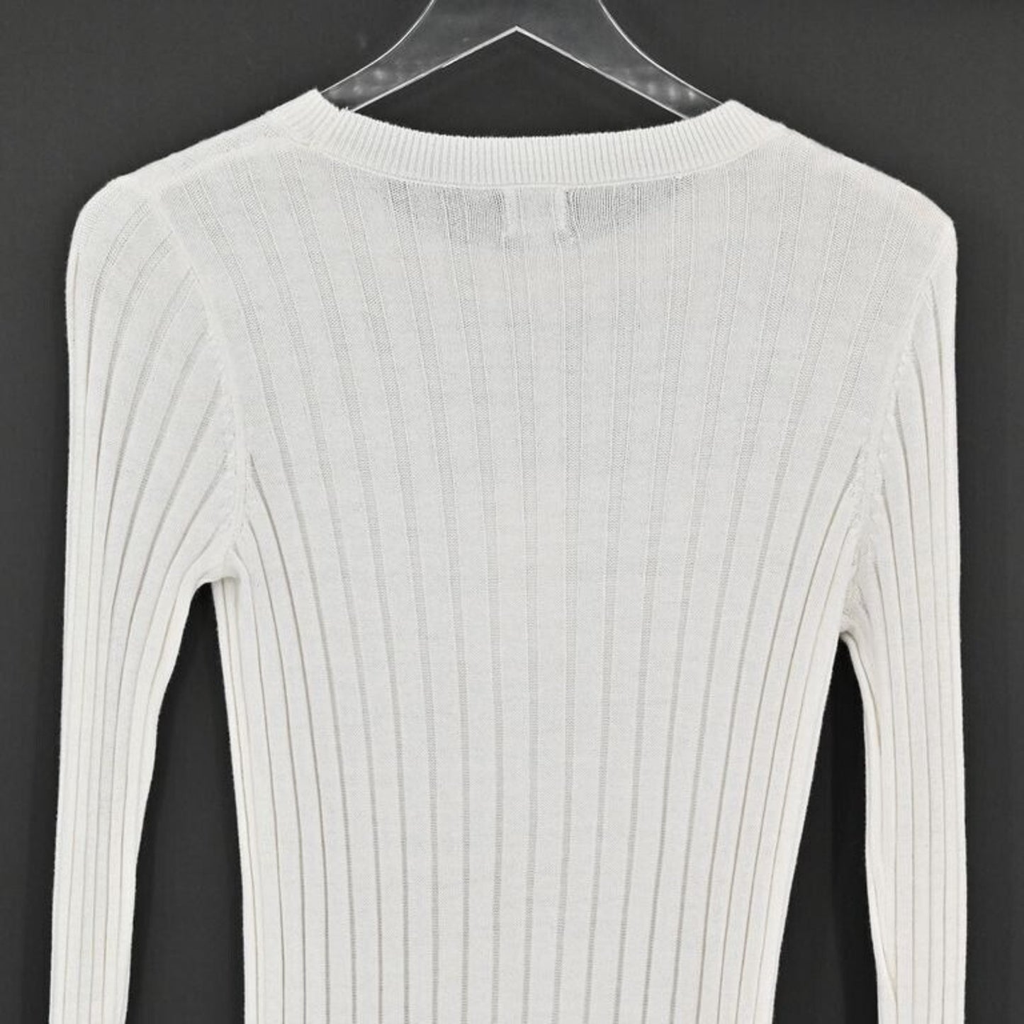 A NEW DAY Sweater Womens Sz XS White Crew Neck Long Sleeve Ribbed Knit Neutrals