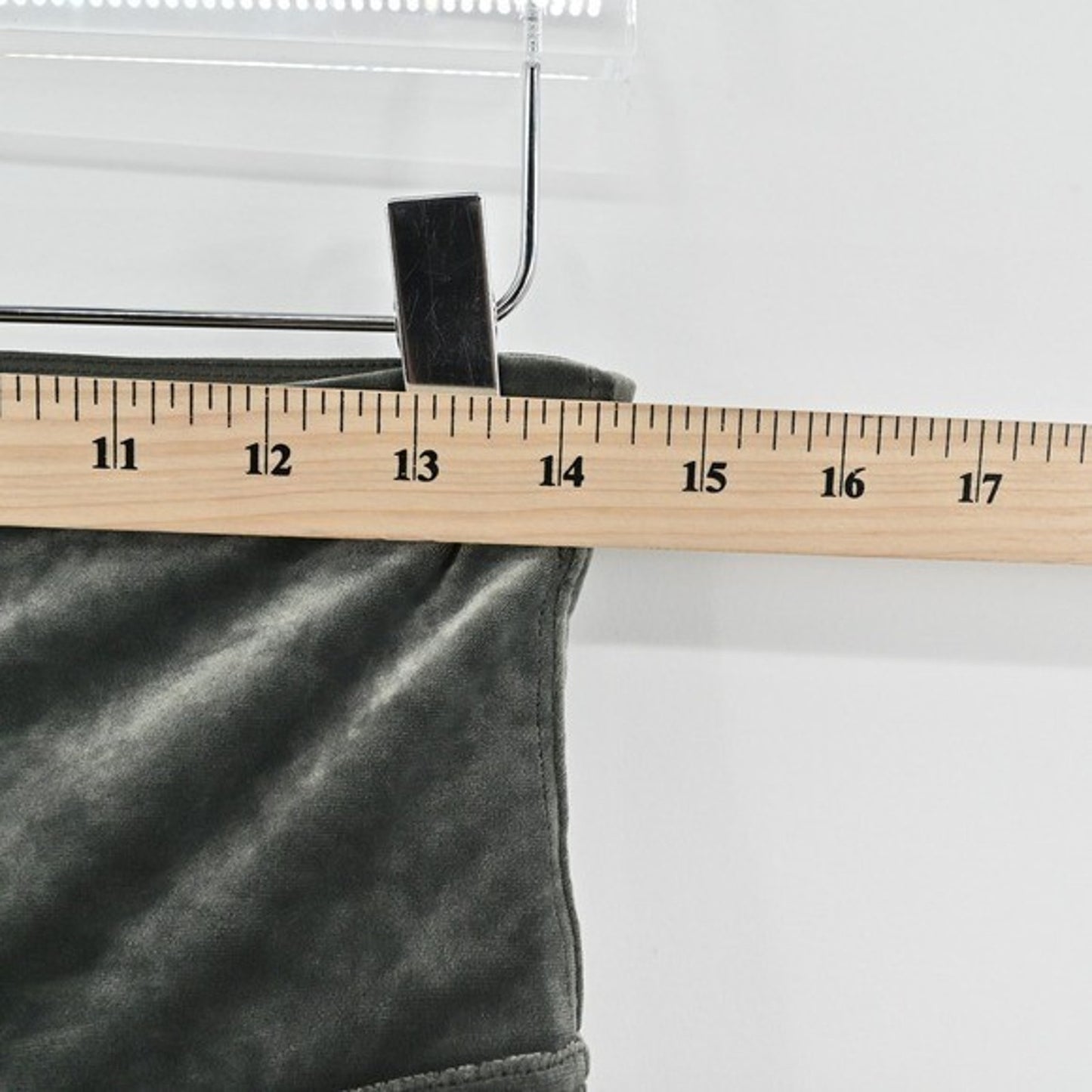 Spanx Womens Velvet Leggings Olive Green Size L Soft Stretch High Waisted Modern