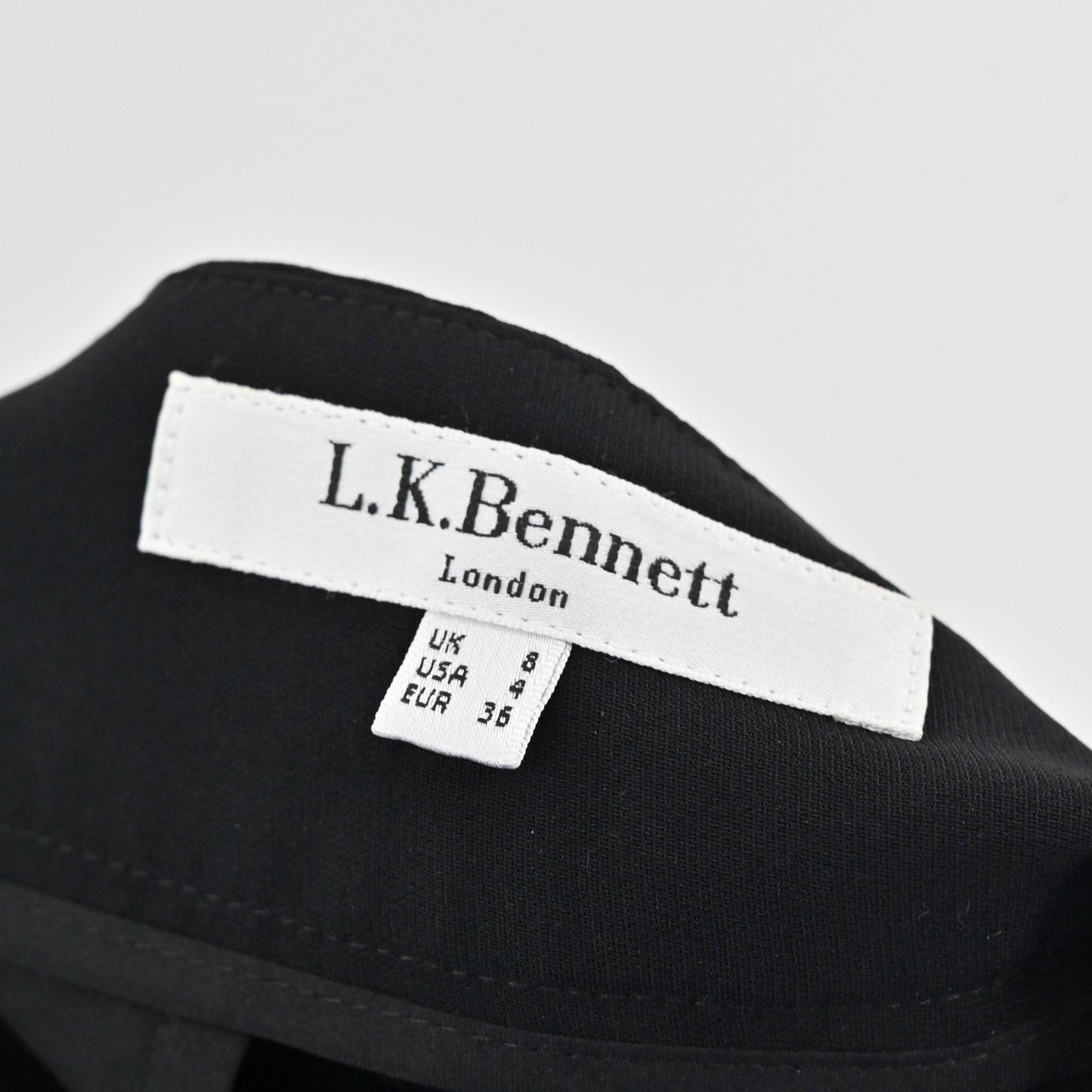 LK Bennett Womens Black Jogger Style Dress Pants Size 8 Tie Waist Quiet Luxury